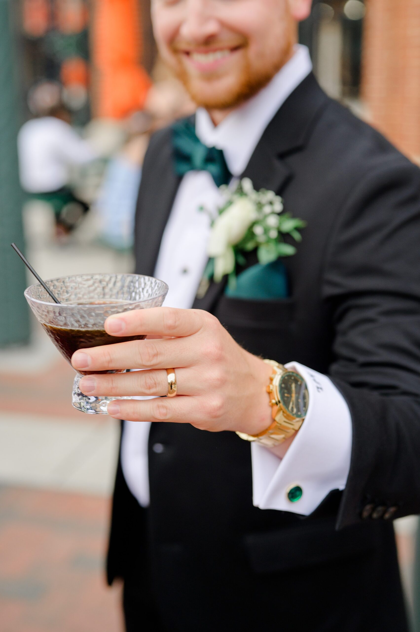 Cocktail Hour at Oriole Park at Camden Yards Wedding photographed by Baltimore Wedding Photographer Cait Kramer.