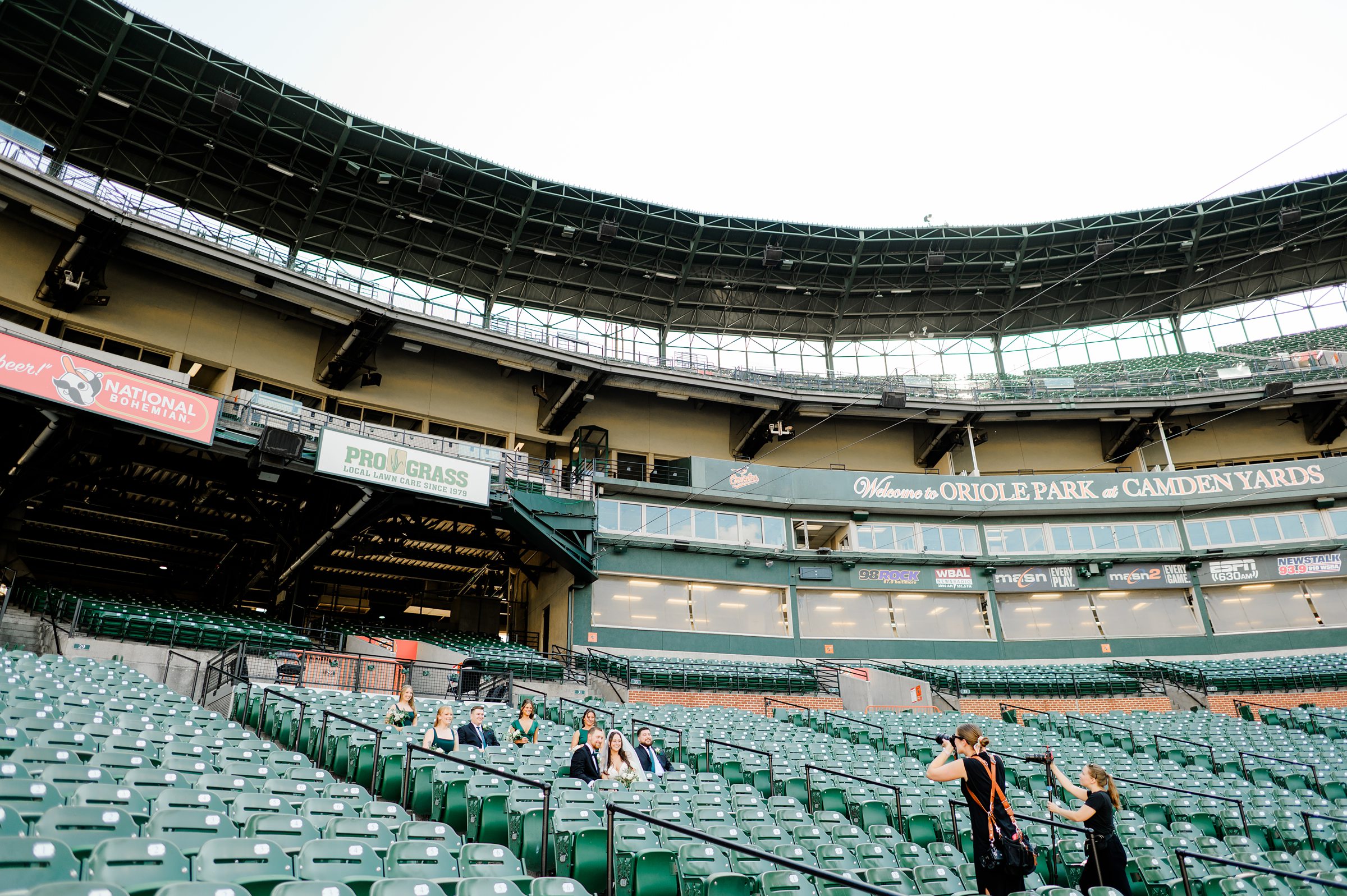 Oriole Park at Camden Yards Wedding photographed by Baltimore Wedding Photographer Cait Kramer.