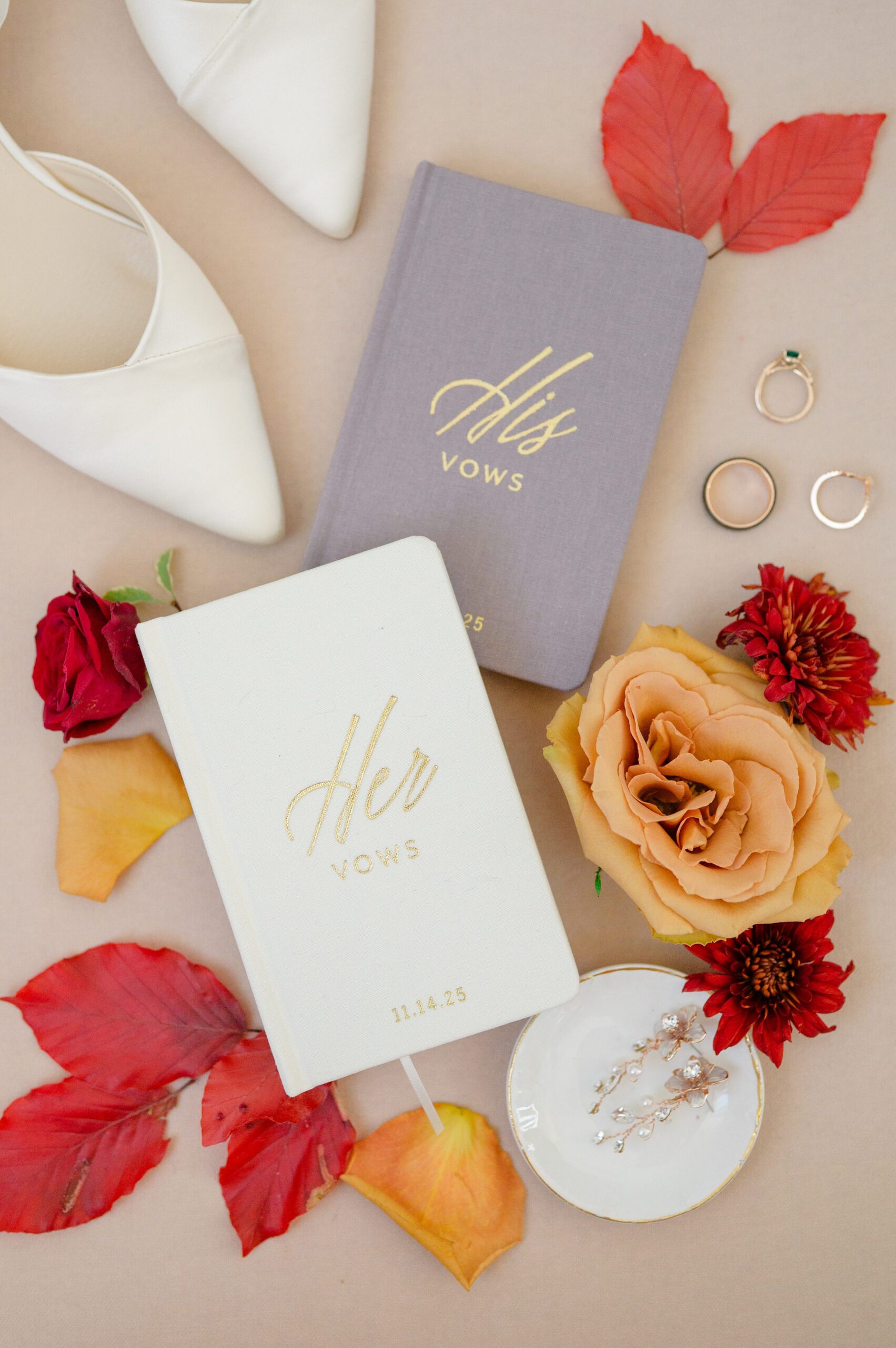 Colorful fall wedding day at Rosewood Farms in Elkton, Maryland photographed by Baltimore Wedding Photographer Cait Kramer.