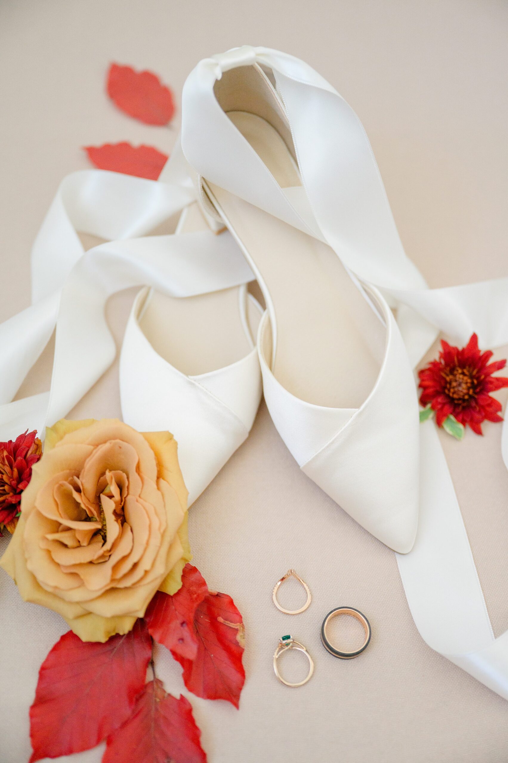 Colorful fall wedding day at Rosewood Farms in Elkton, Maryland photographed by Baltimore Wedding Photographer Cait Kramer.