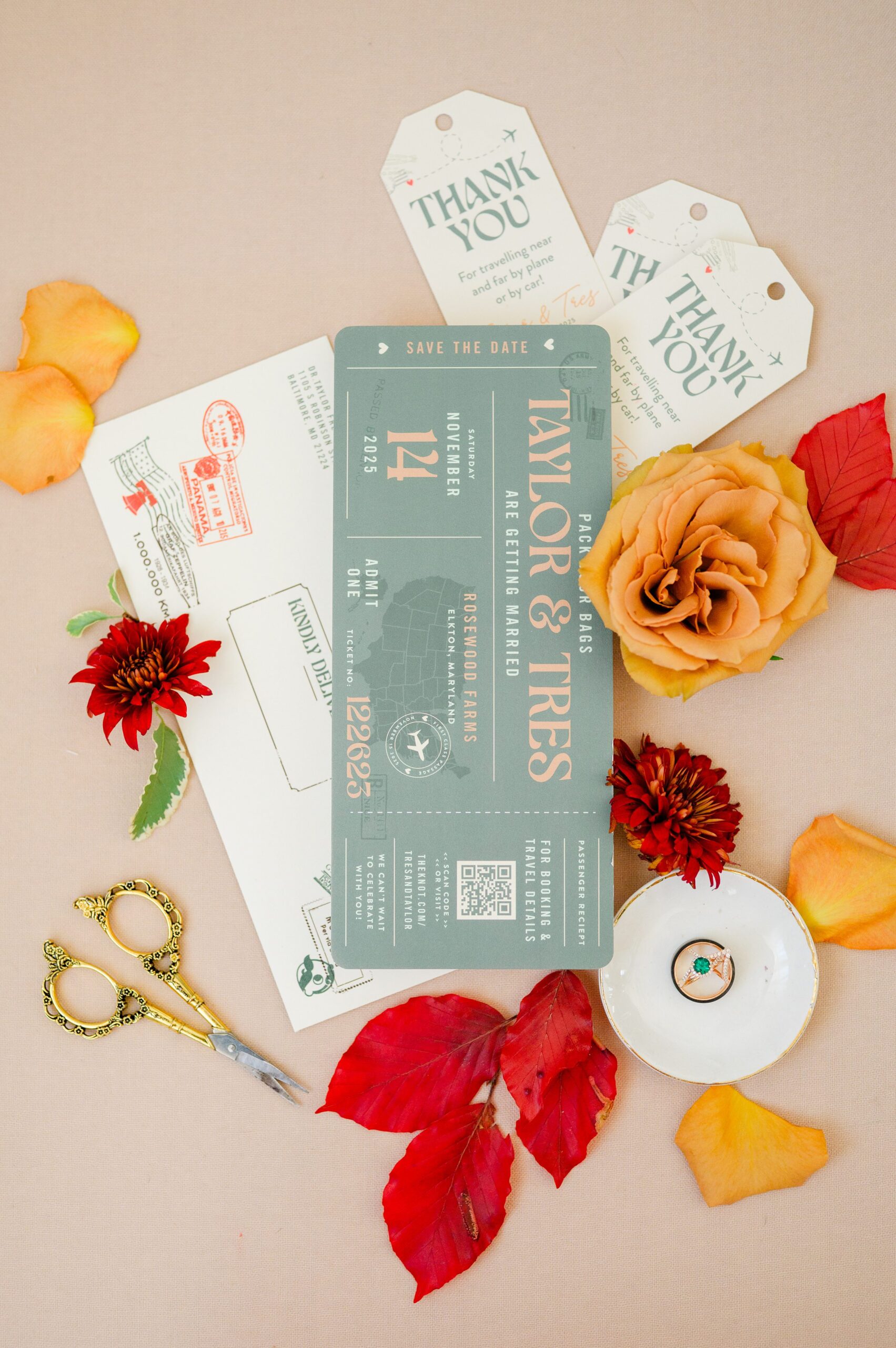 Colorful fall wedding day at Rosewood Farms in Elkton, Maryland photographed by Baltimore Wedding Photographer Cait Kramer.