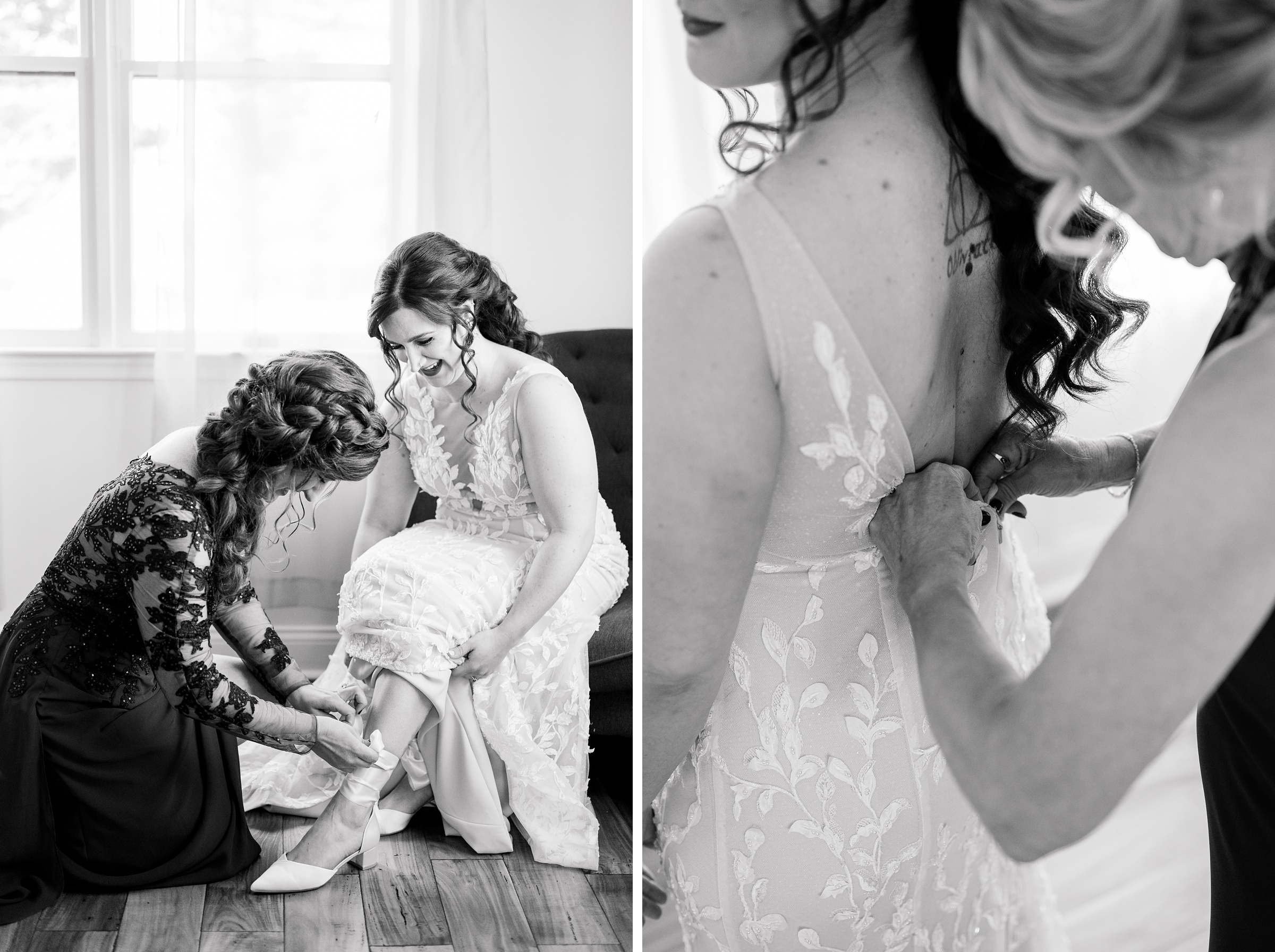 Colorful fall wedding day at Rosewood Farms in Elkton, Maryland photographed by Baltimore Wedding Photographer Cait Kramer.