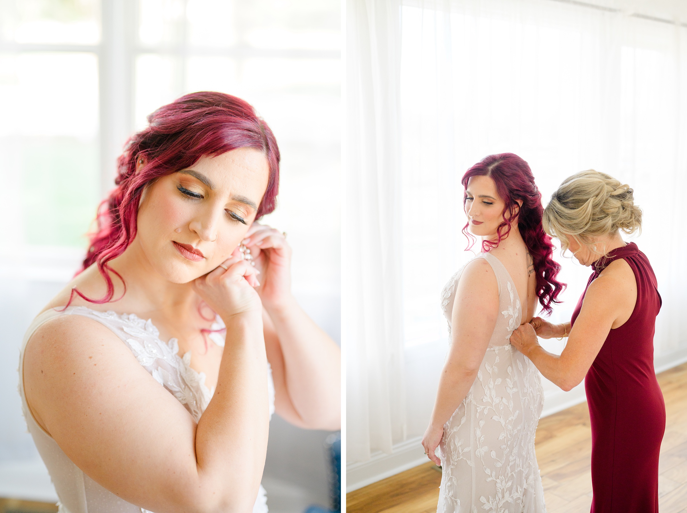 Colorful fall wedding day at Rosewood Farms in Elkton, Maryland photographed by Baltimore Wedding Photographer Cait Kramer.