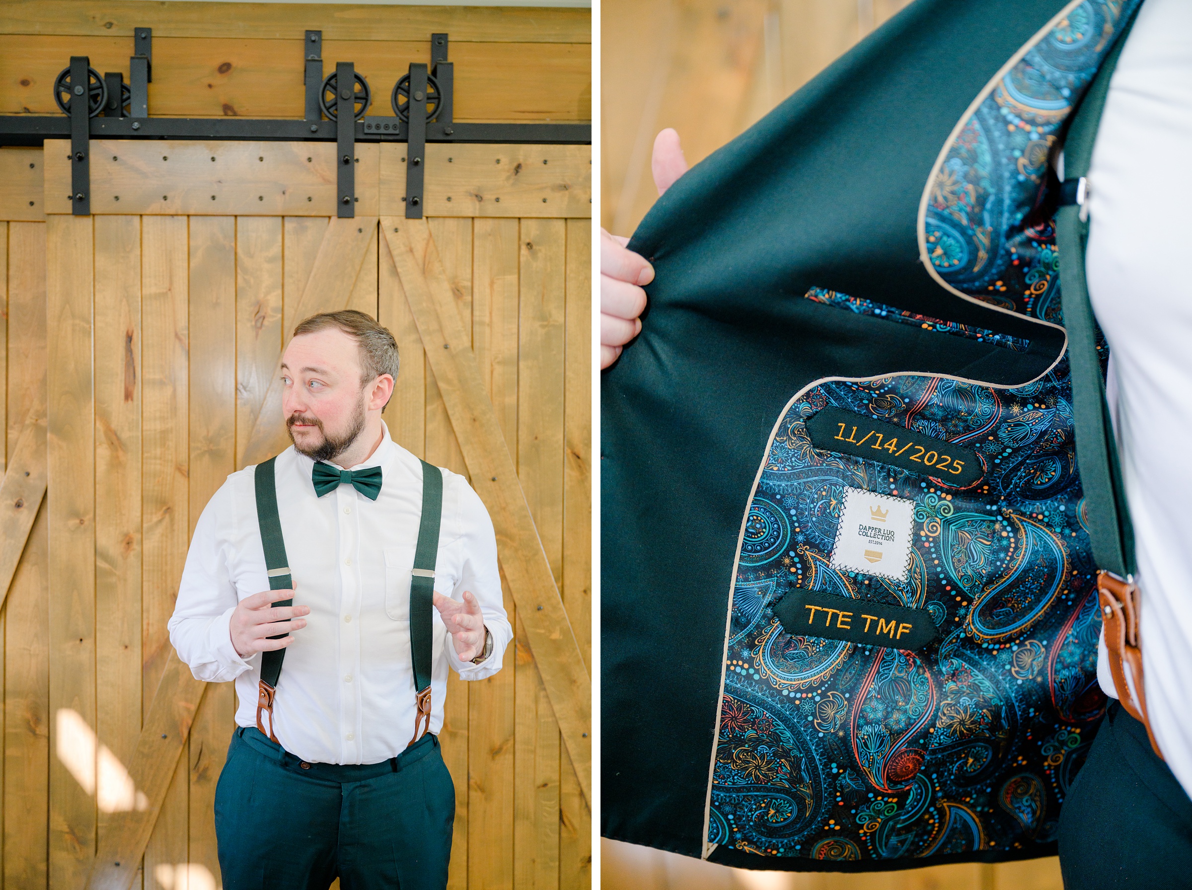 Colorful fall wedding day at Rosewood Farms in Elkton, Maryland photographed by Baltimore Wedding Photographer Cait Kramer.