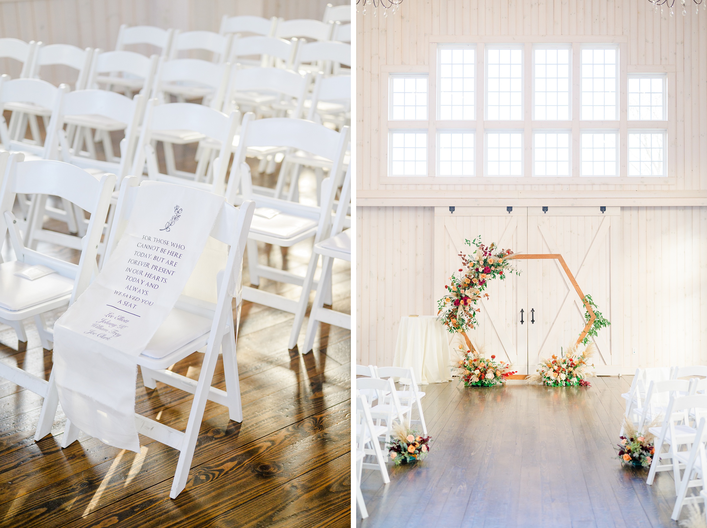 Colorful fall wedding day at Rosewood Farms in Elkton, Maryland photographed by Baltimore Wedding Photographer Cait Kramer.