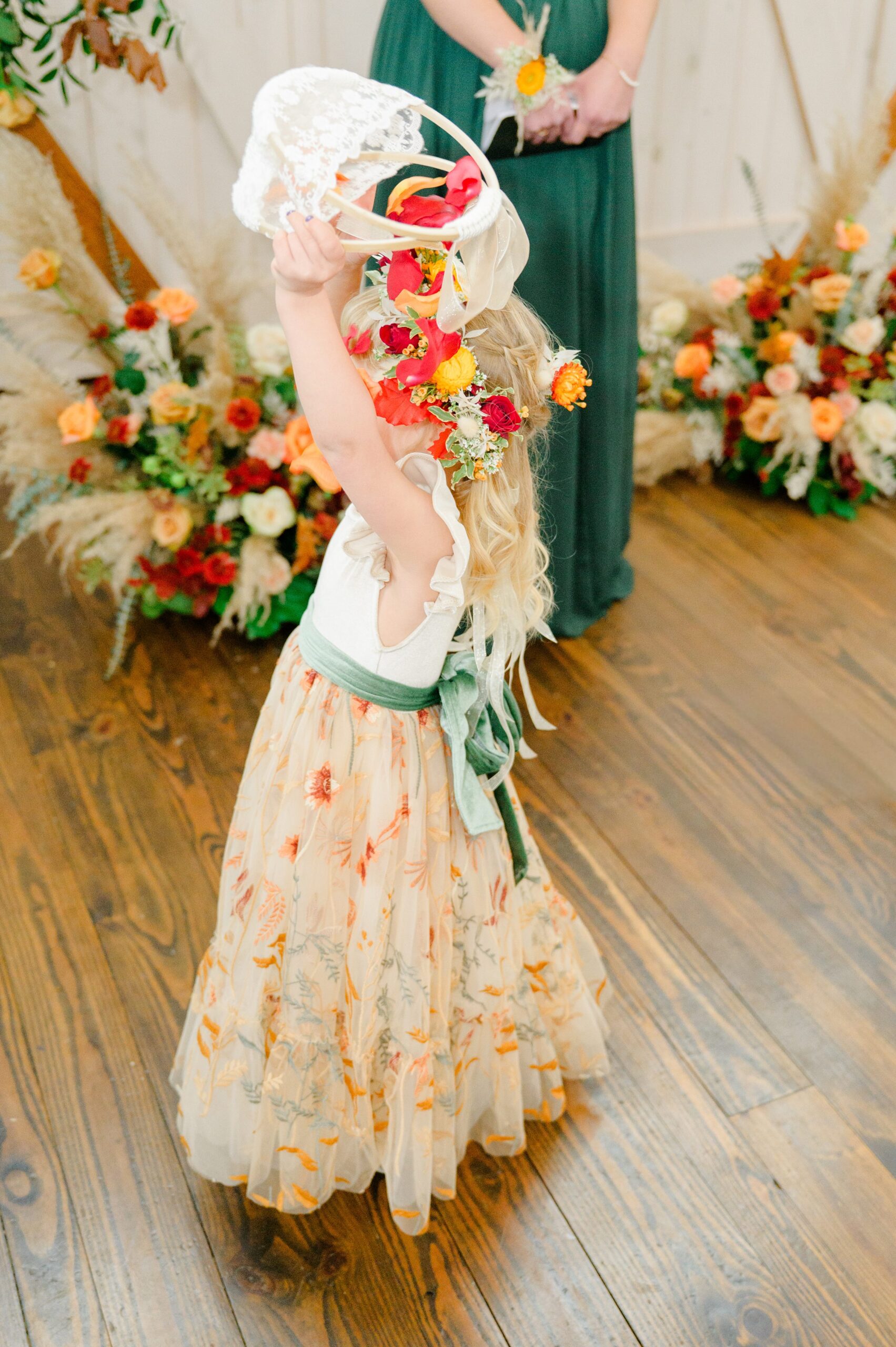 Colorful fall wedding day at Rosewood Farms in Elkton, Maryland photographed by Baltimore Wedding Photographer Cait Kramer.