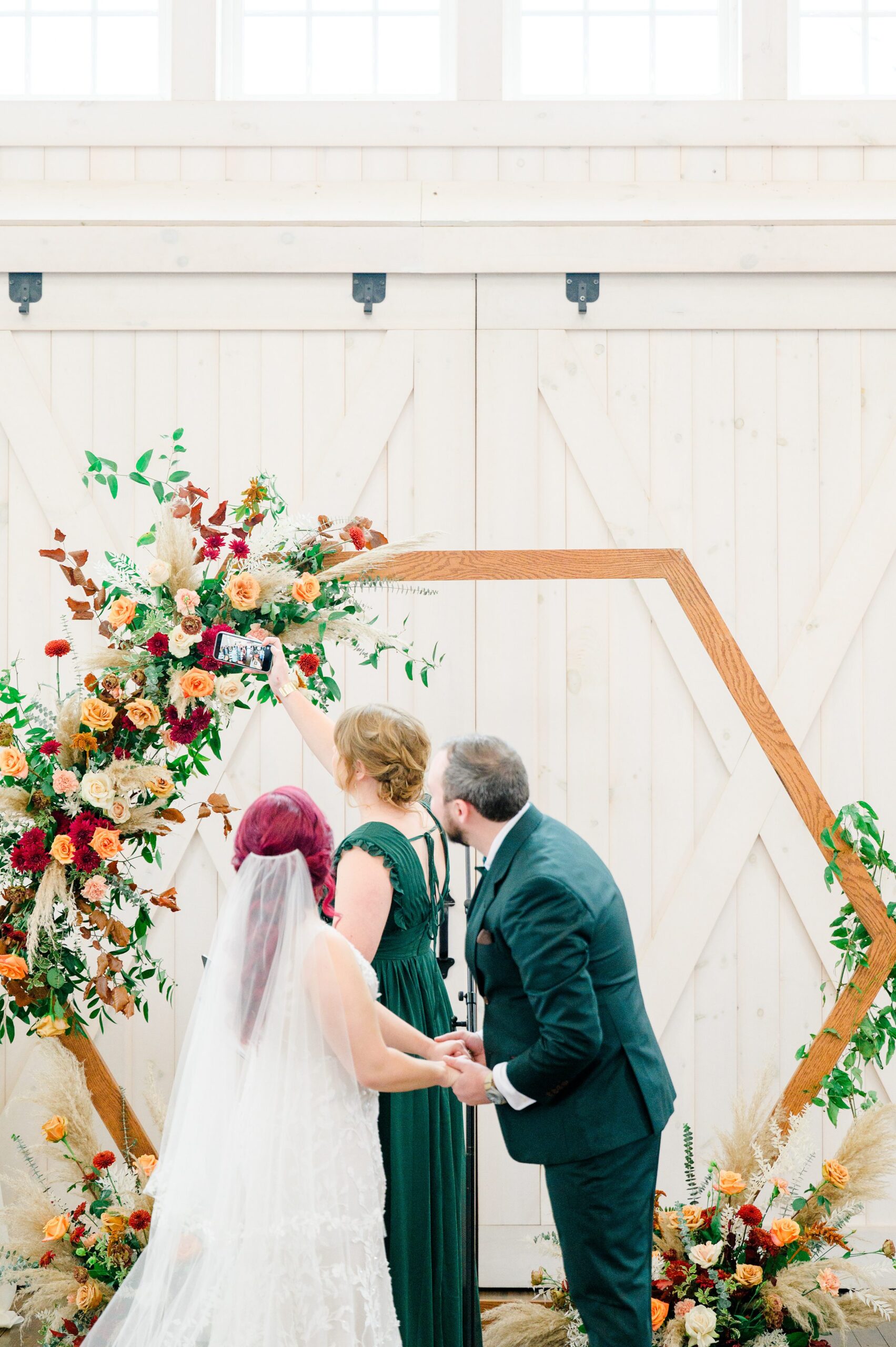 Colorful fall wedding day at Rosewood Farms in Elkton, Maryland photographed by Baltimore Wedding Photographer Cait Kramer.