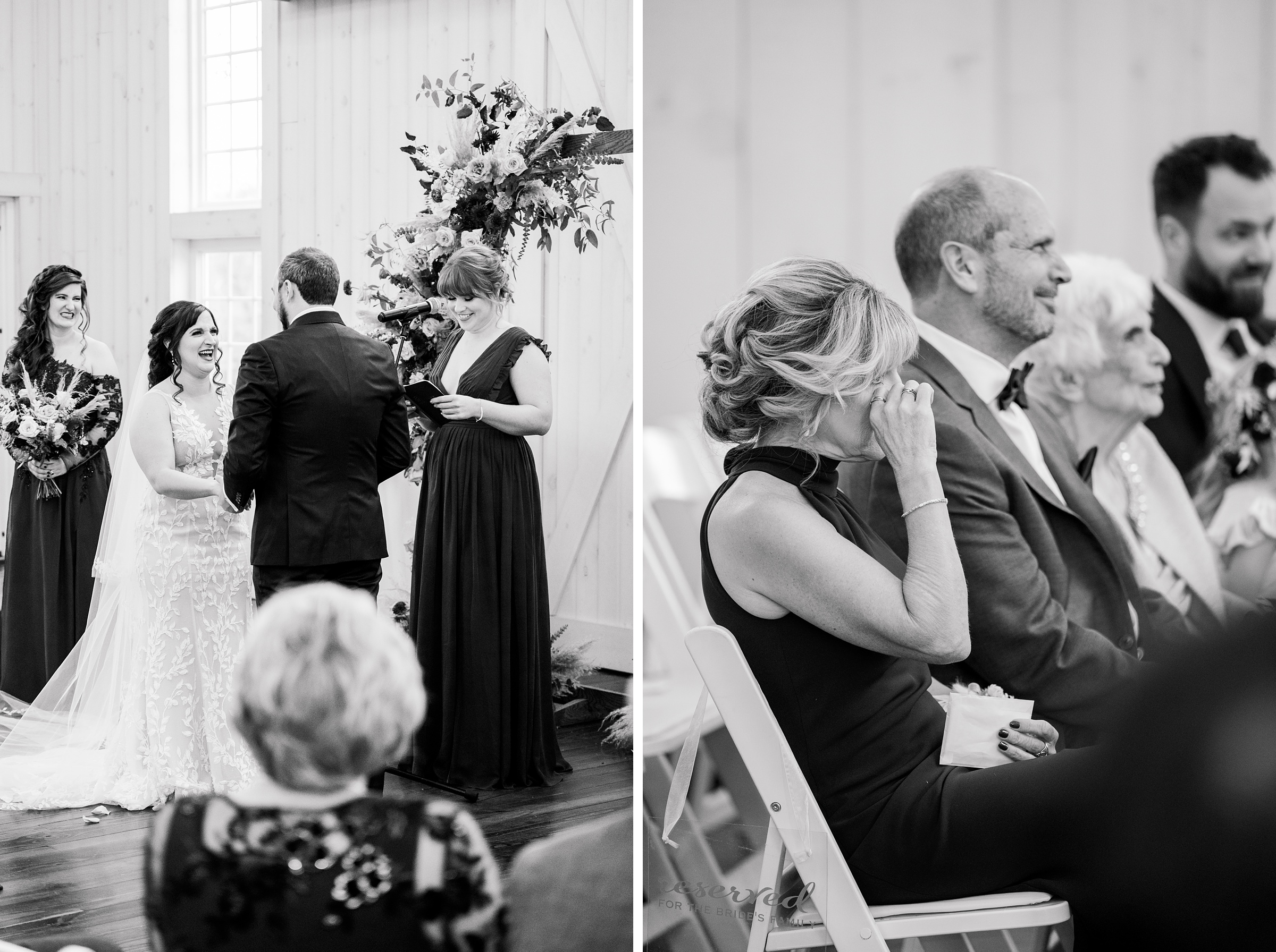 Colorful fall wedding day at Rosewood Farms in Elkton, Maryland photographed by Baltimore Wedding Photographer Cait Kramer.