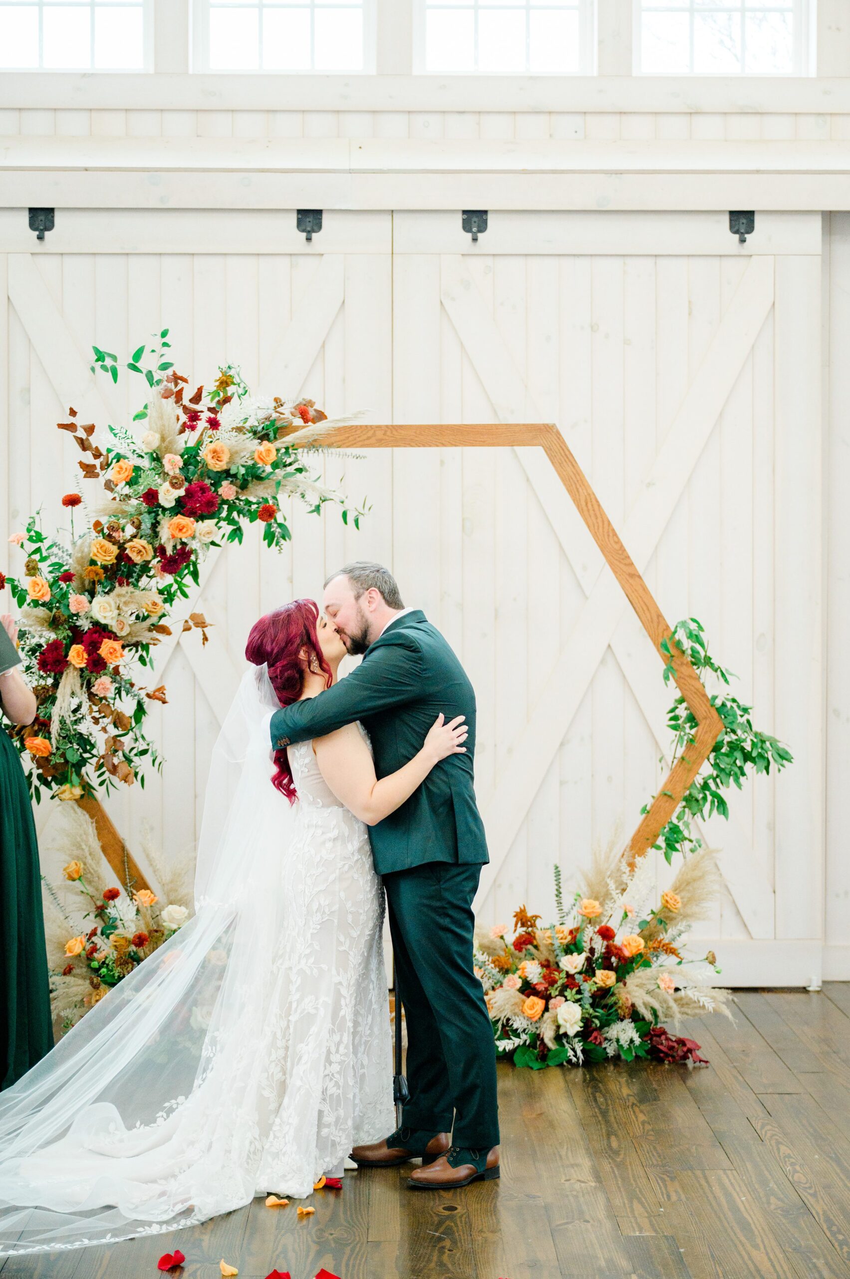 Colorful fall wedding day at Rosewood Farms in Elkton, Maryland photographed by Baltimore Wedding Photographer Cait Kramer.
