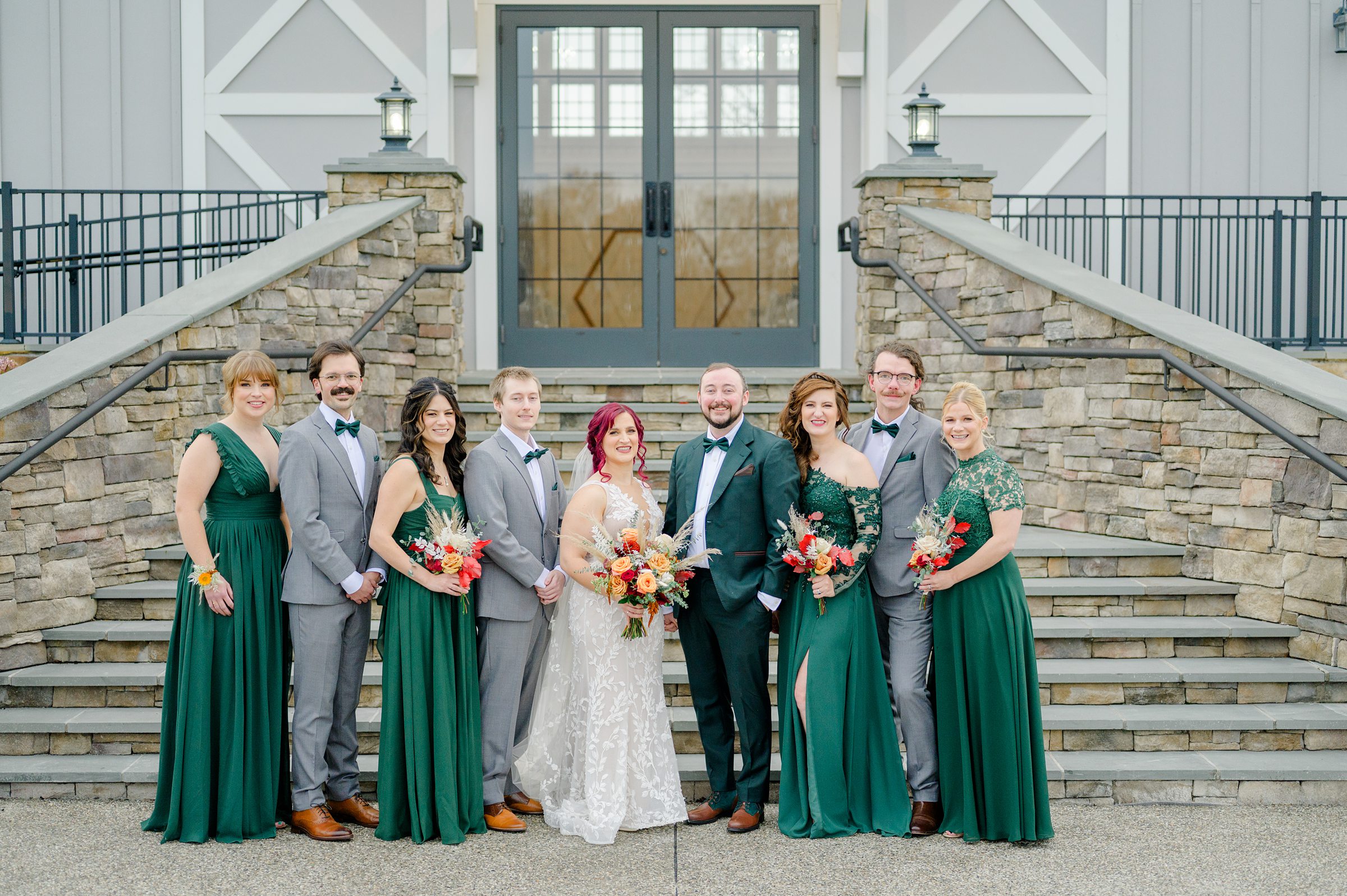Colorful fall wedding day at Rosewood Farms in Elkton, Maryland photographed by Baltimore Wedding Photographer Cait Kramer.