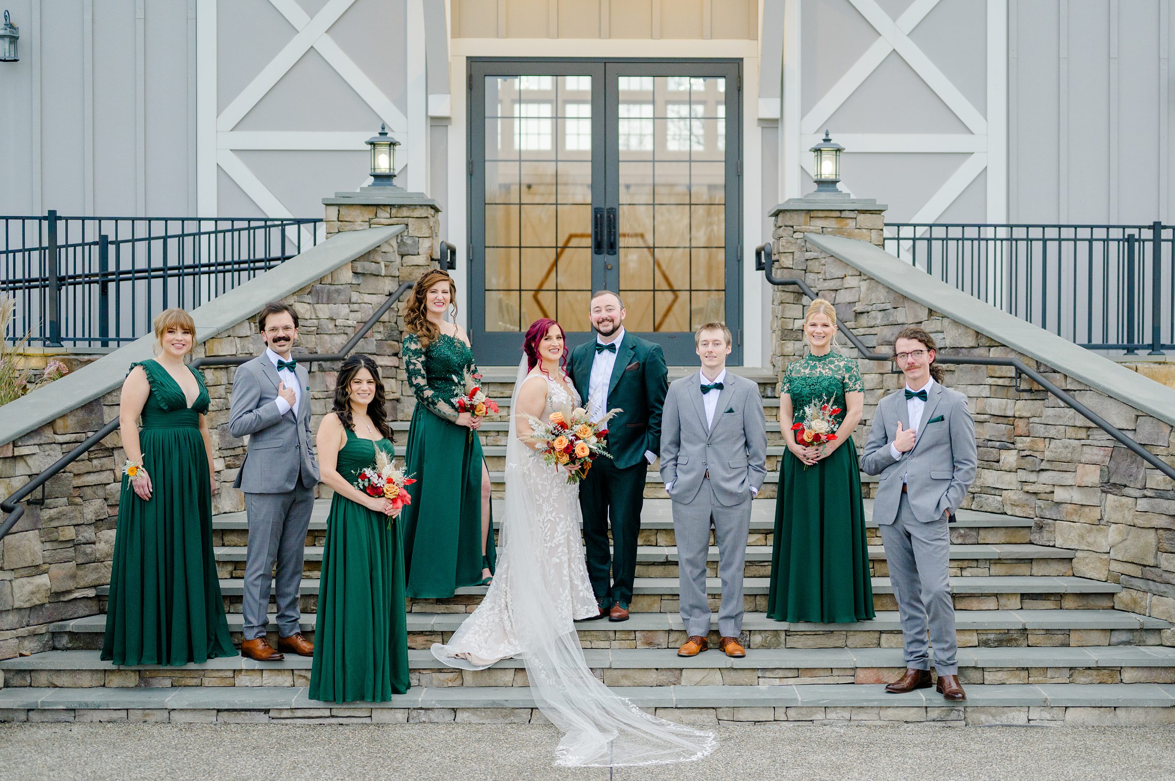 Colorful fall wedding day at Rosewood Farms in Elkton, Maryland photographed by Baltimore Wedding Photographer Cait Kramer.