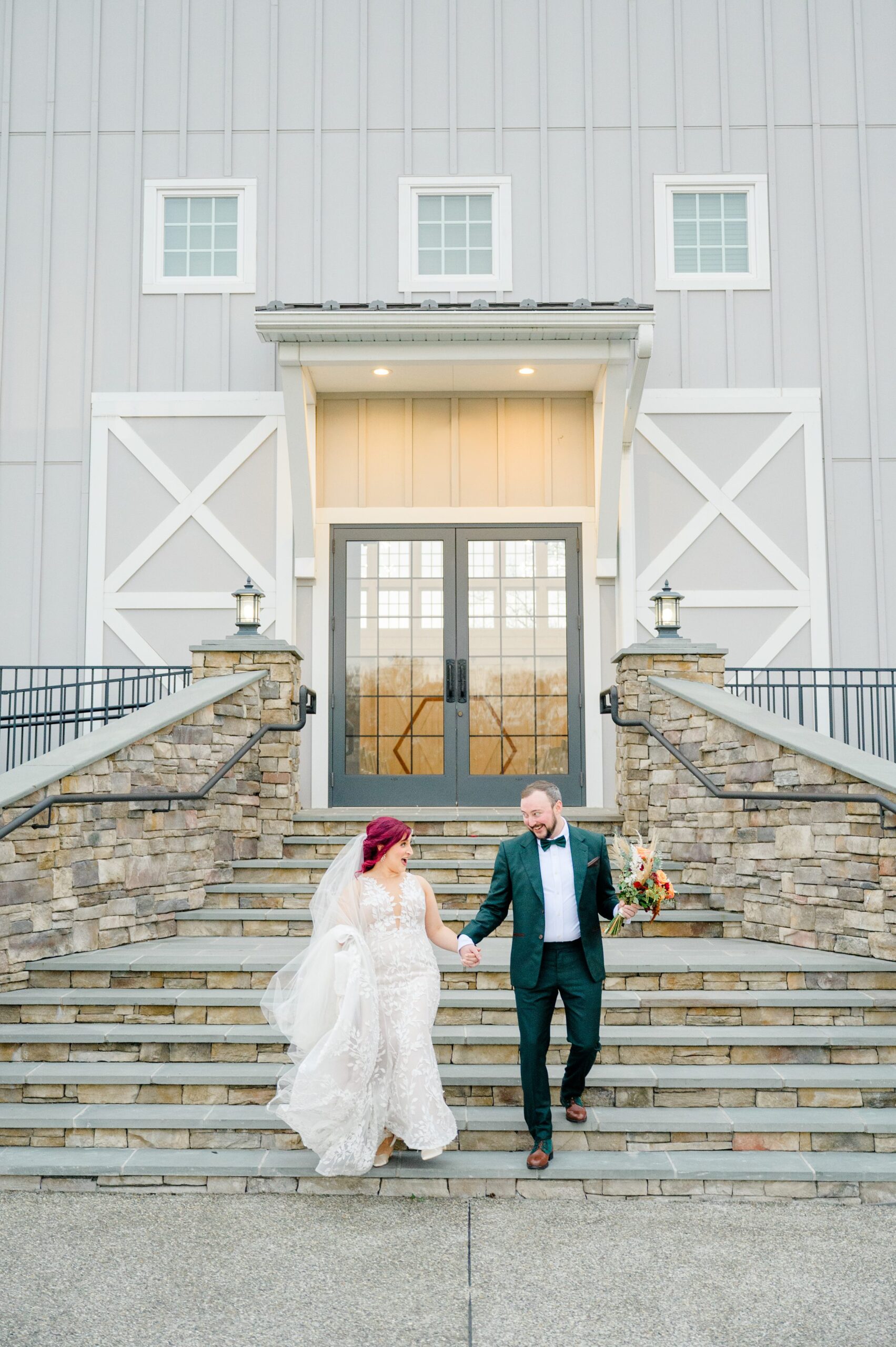 Colorful fall wedding day at Rosewood Farms in Elkton, Maryland photographed by Baltimore Wedding Photographer Cait Kramer.