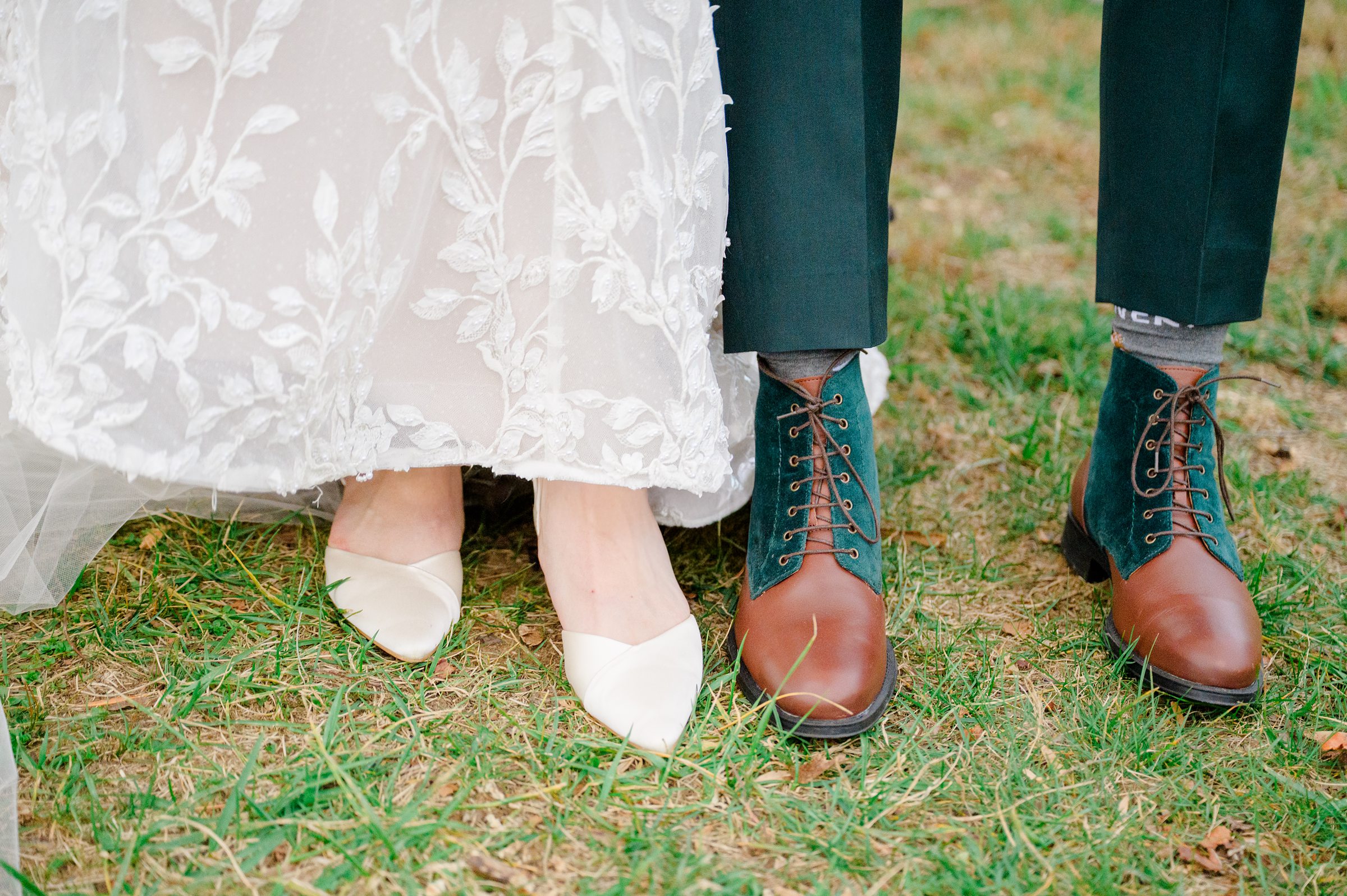 Colorful fall wedding day at Rosewood Farms in Elkton, Maryland photographed by Baltimore Wedding Photographer Cait Kramer.