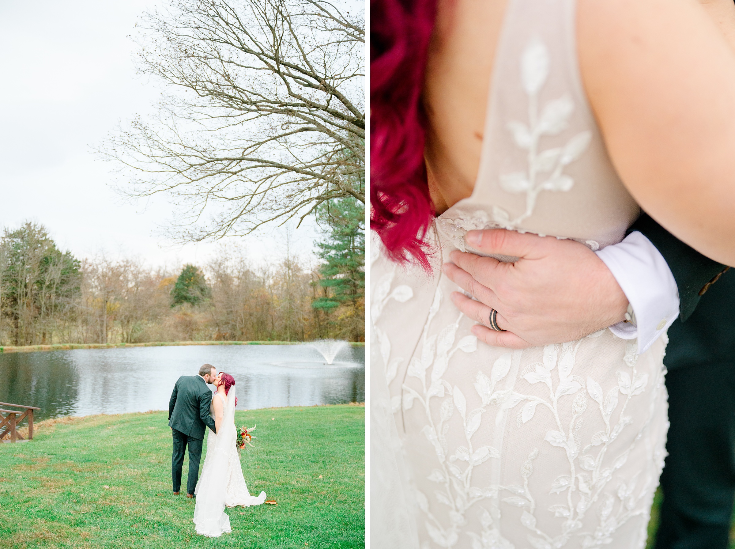 Colorful fall wedding day at Rosewood Farms in Elkton, Maryland photographed by Baltimore Wedding Photographer Cait Kramer.