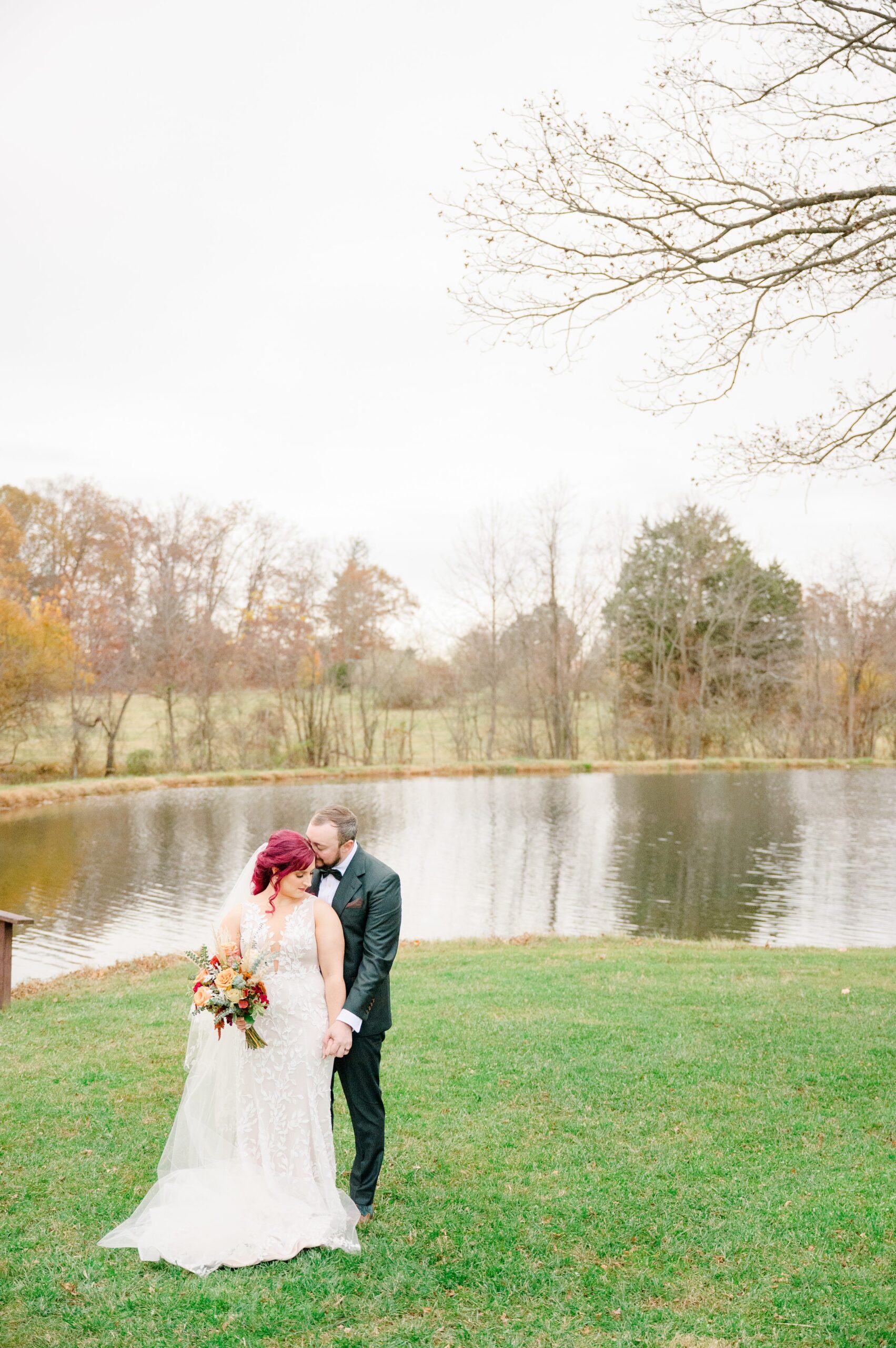Colorful fall wedding day at Rosewood Farms in Elkton, Maryland photographed by Baltimore Wedding Photographer Cait Kramer.
