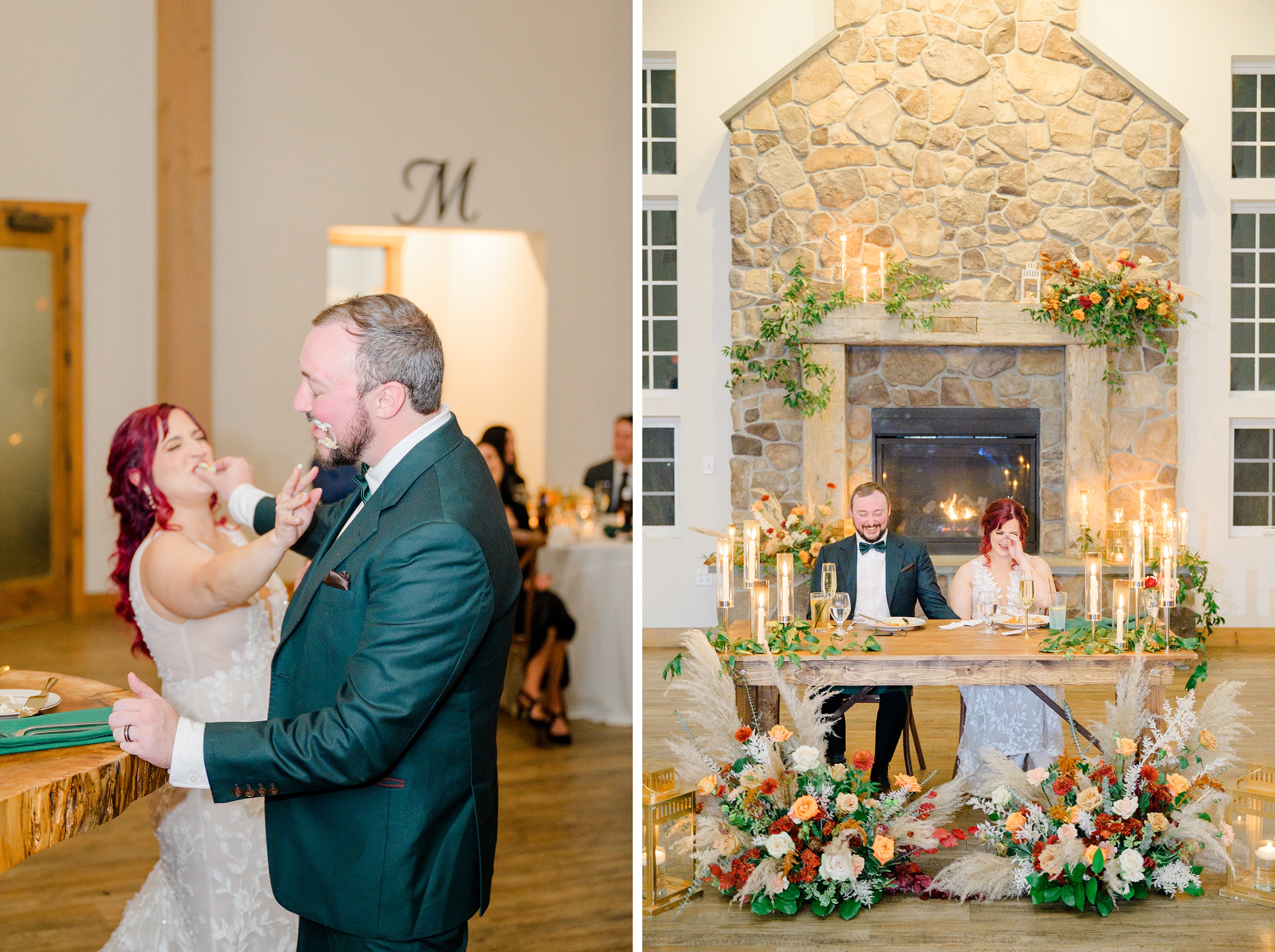 Colorful fall wedding day at Rosewood Farms in Elkton, Maryland photographed by Baltimore Wedding Photographer Cait Kramer.