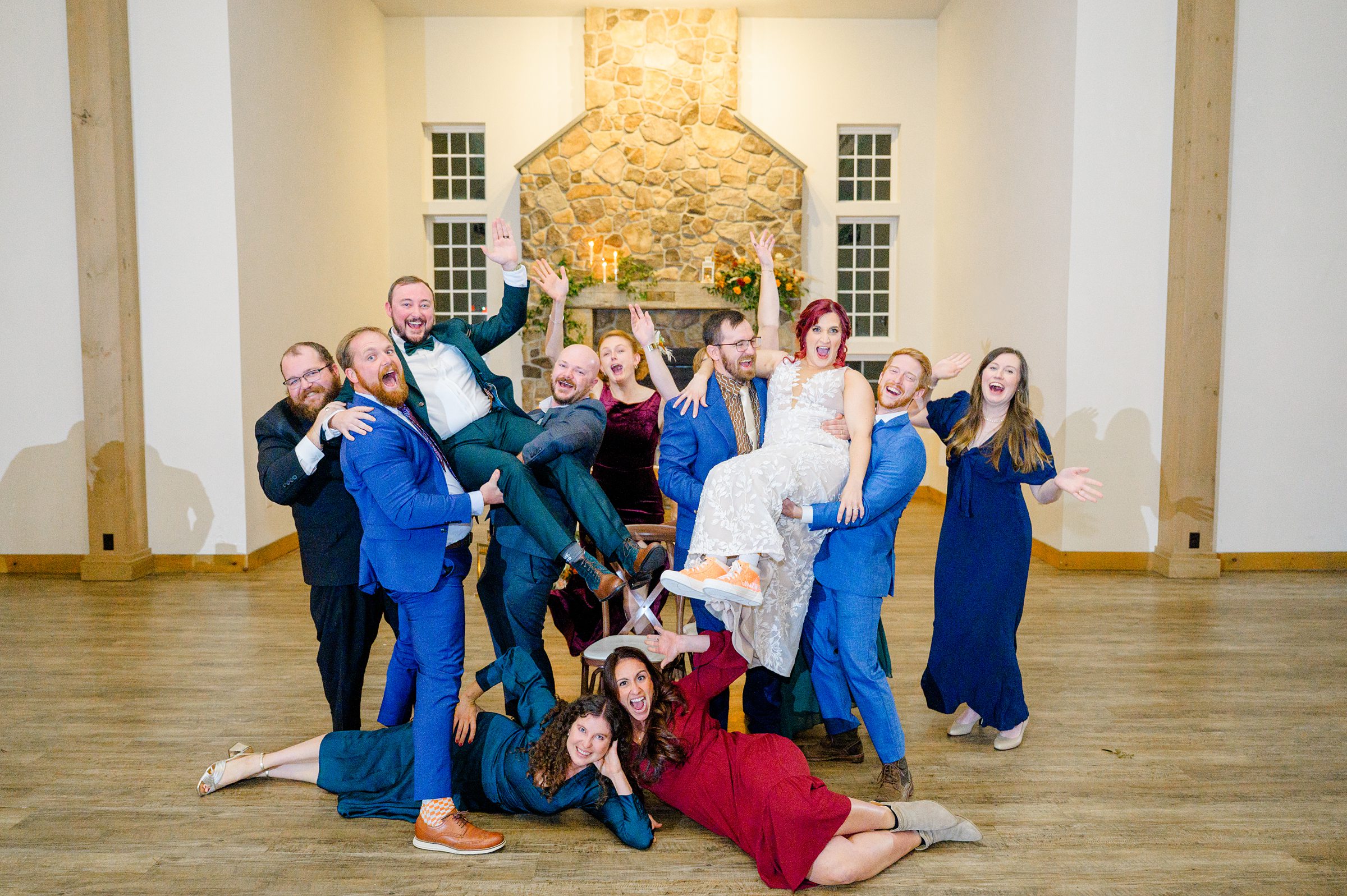 Colorful fall wedding day at Rosewood Farms in Elkton, Maryland photographed by Baltimore Wedding Photographer Cait Kramer.