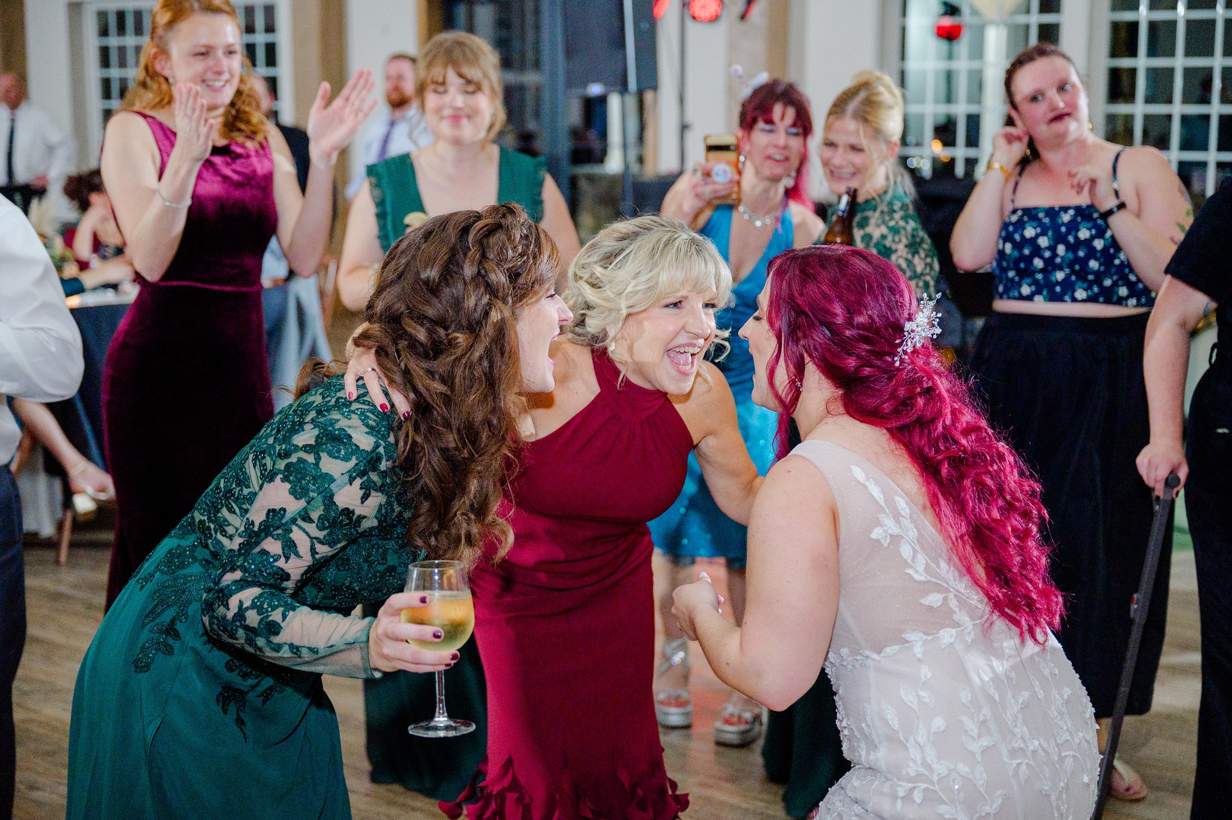 Colorful fall wedding day at Rosewood Farms in Elkton, Maryland photographed by Baltimore Wedding Photographer Cait Kramer.