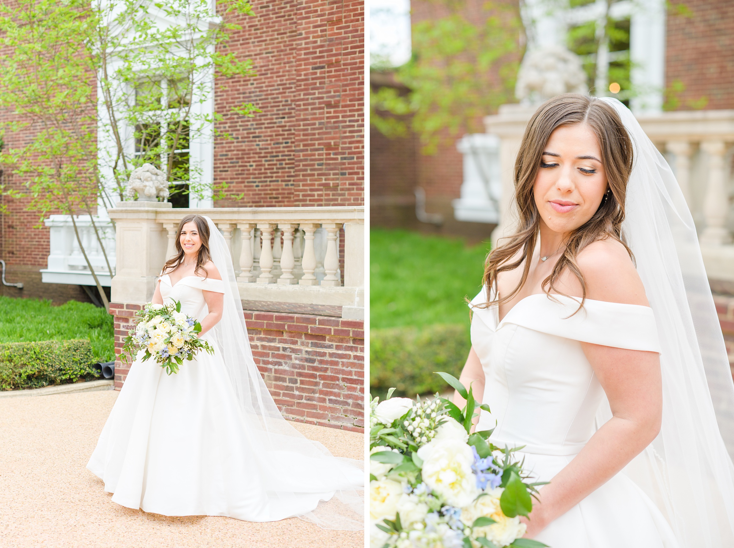 Light Blue Spring Wedding Day at Oxon Hill Manor in Maryland Photographed by Baltimore Wedding Photographer Cait Kramer Photography