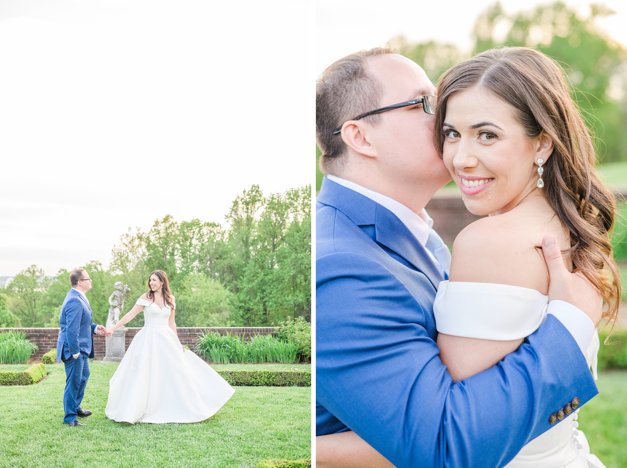 Light Blue Spring Wedding Day at Oxon Hill Manor in Maryland Photographed by Baltimore Wedding Photographer Cait Kramer Photography