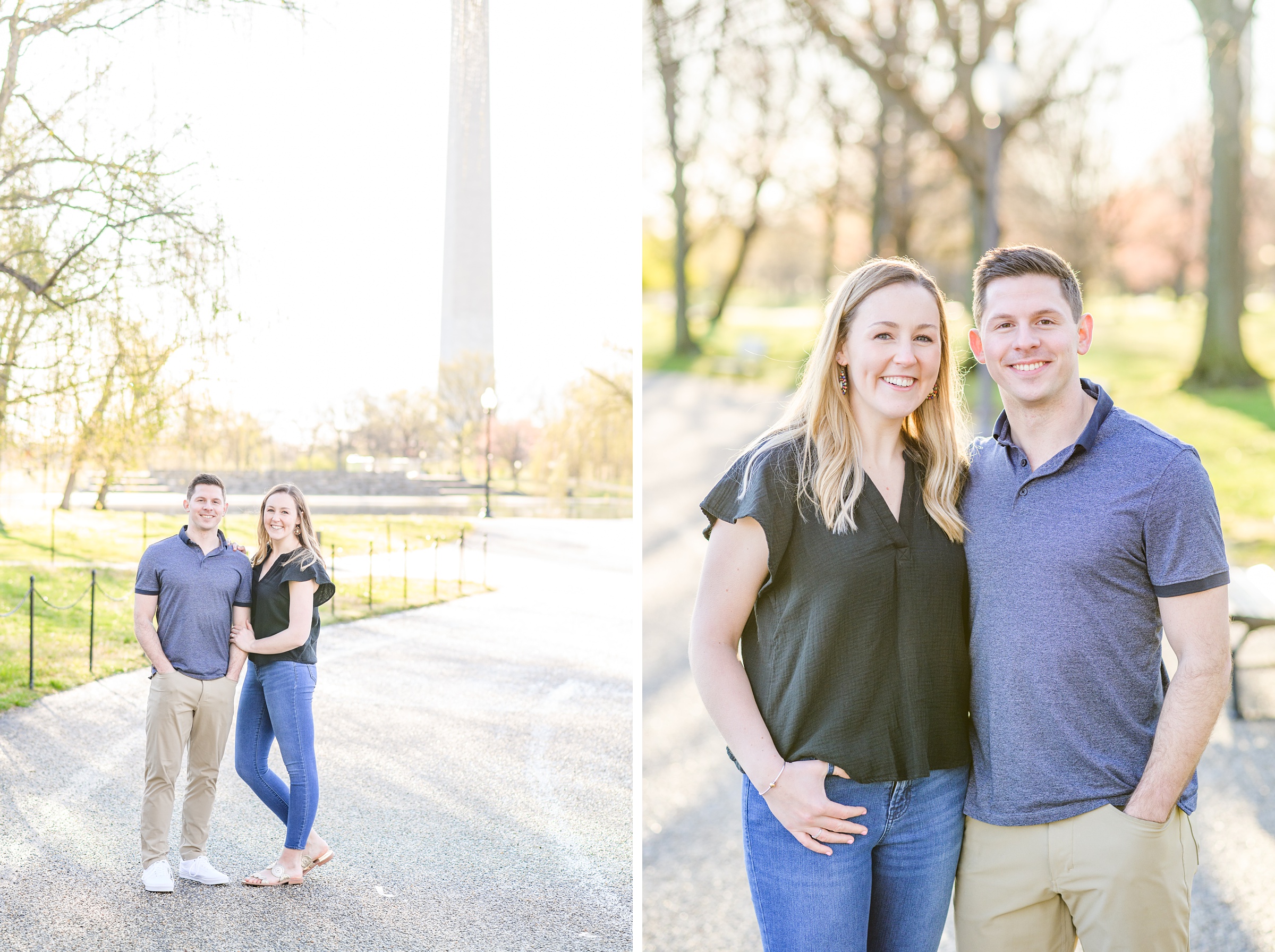 Beautiful engagement session at sunrise in Constitution Gardens in Washington, DC by Maryland Wedding Photographer Cait Kramer Photography