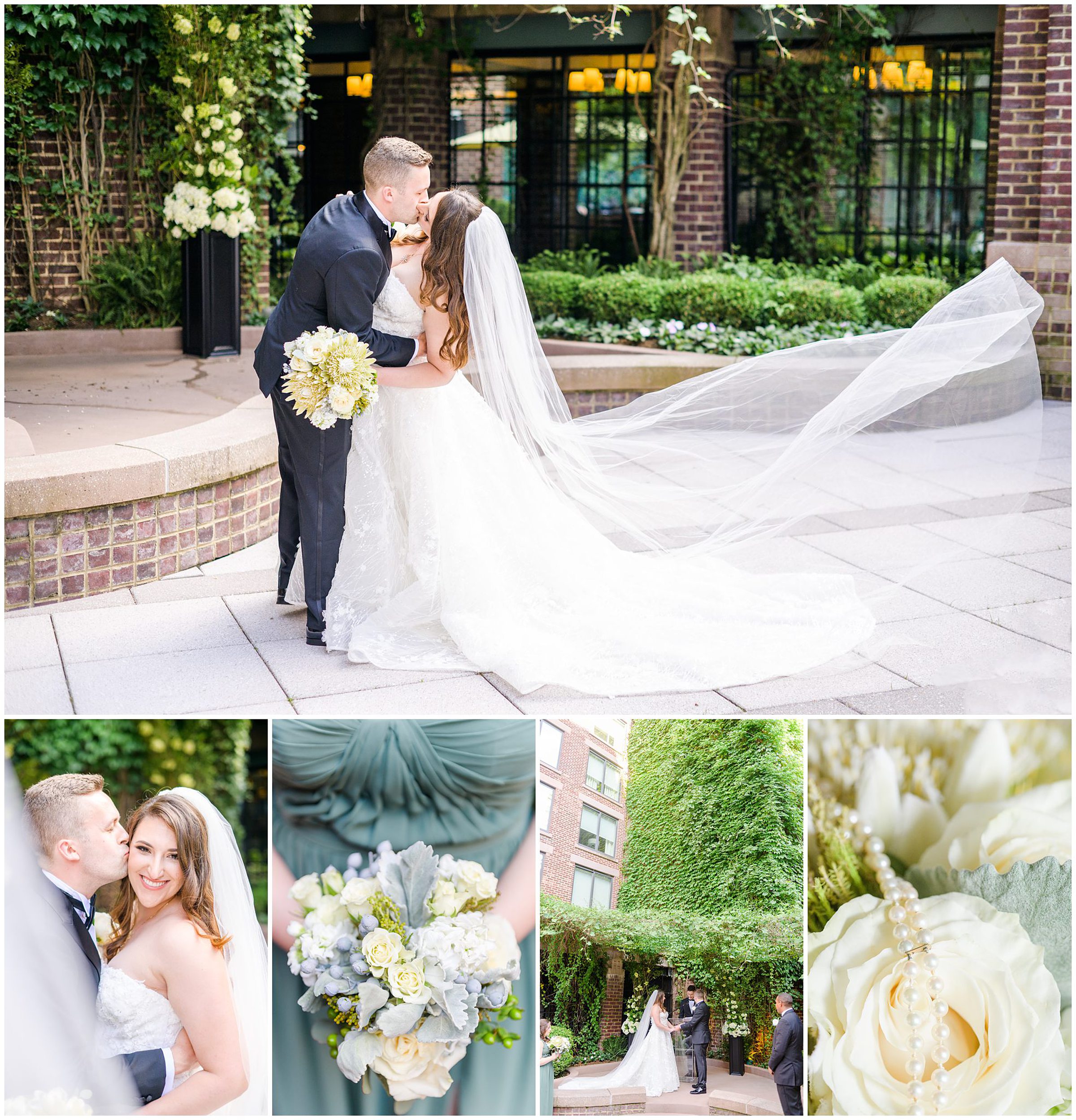 Sage Green Black Tie Wedding Day at the Four Seasons Washington DC Photographed by Baltimore Wedding Photographer Cait Kramer Photography