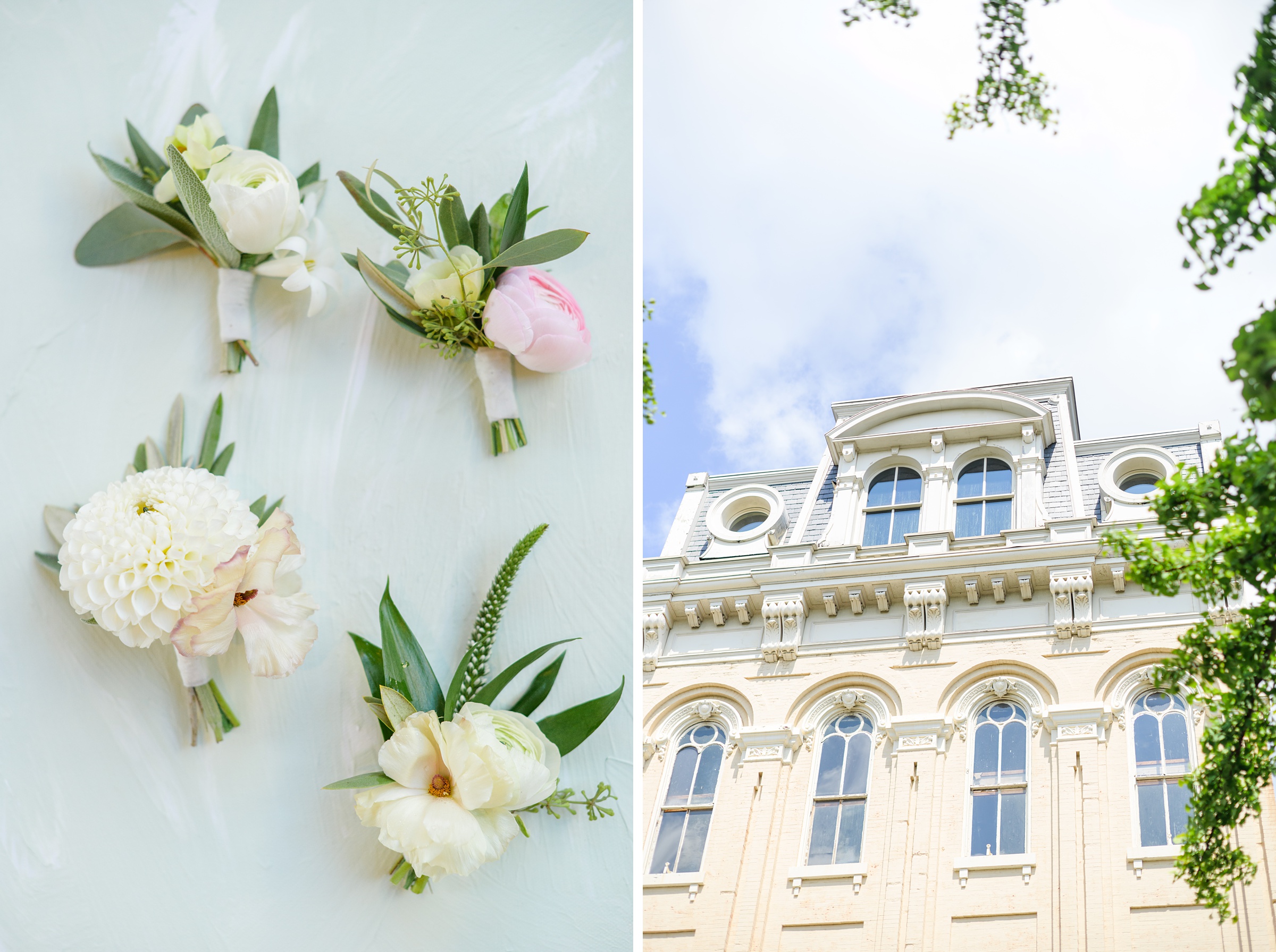 Romantic dusty rose and white black-tie Summer Wedding Day at Excelsior Lancaster Pennsylvania Photographed by Baltimore Wedding Photographer Cait Kramer Photography