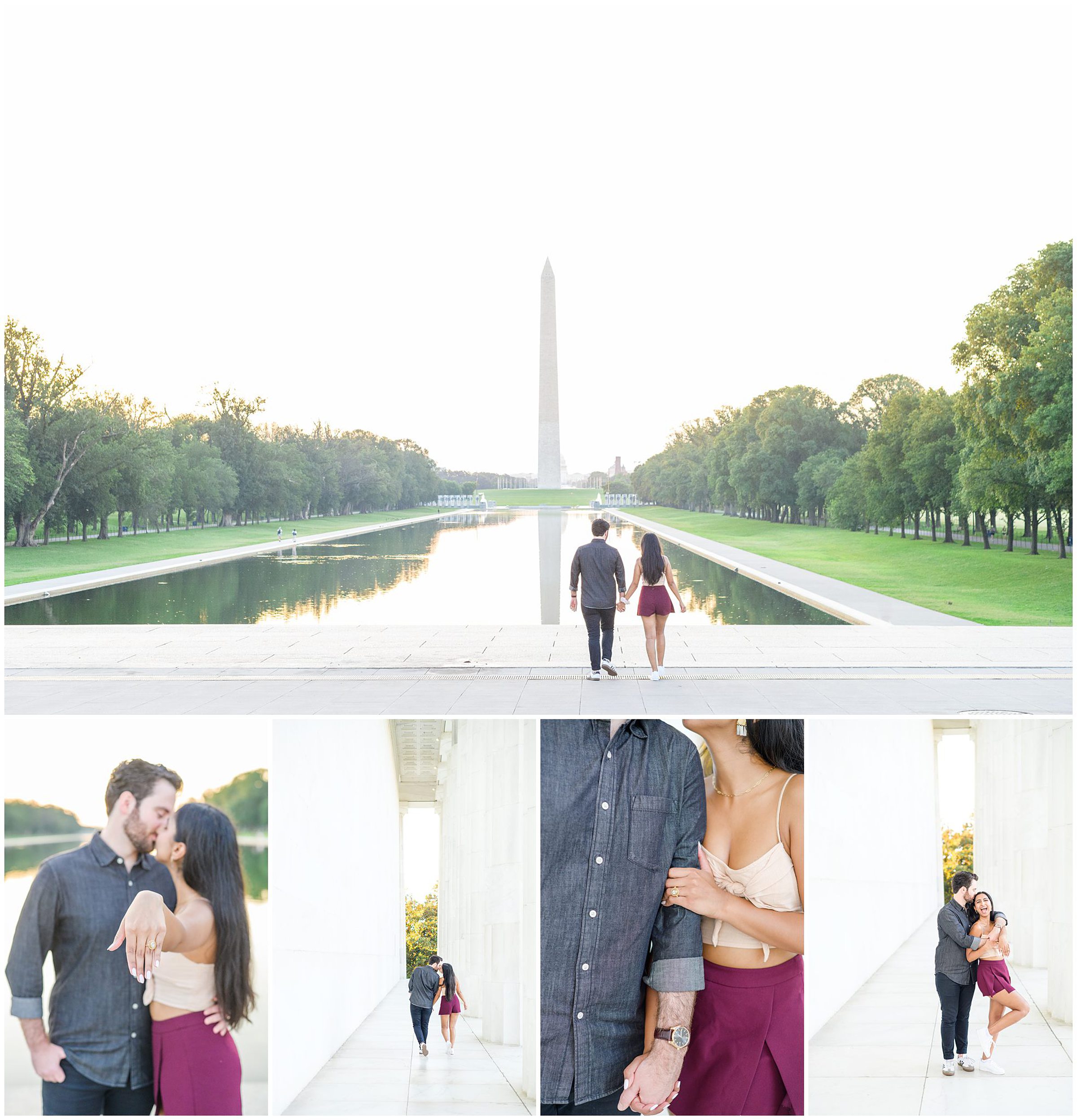 With iconic views and a couple this sweet, Lincoln Memorial surprise proposals are always a sweet idea! This proposal was the sweetest surprise photographed by Baltimore proposal photographer, Cait Kramer.