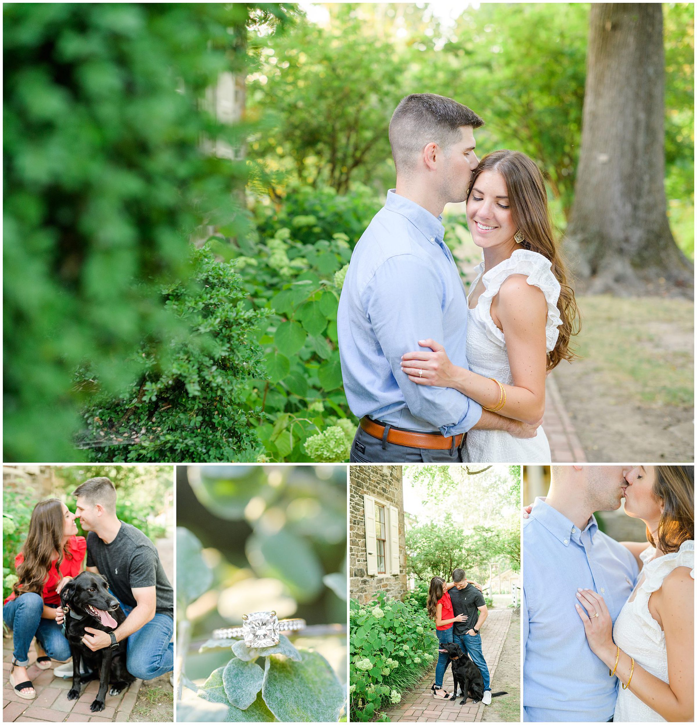 Engaged couple at a local park for their summer engagement session at Fort Hunter Mansion and Park in Harrisburg, Pennsylvania photographed by Baltimore Wedding Photographer Cait Kramer Photography