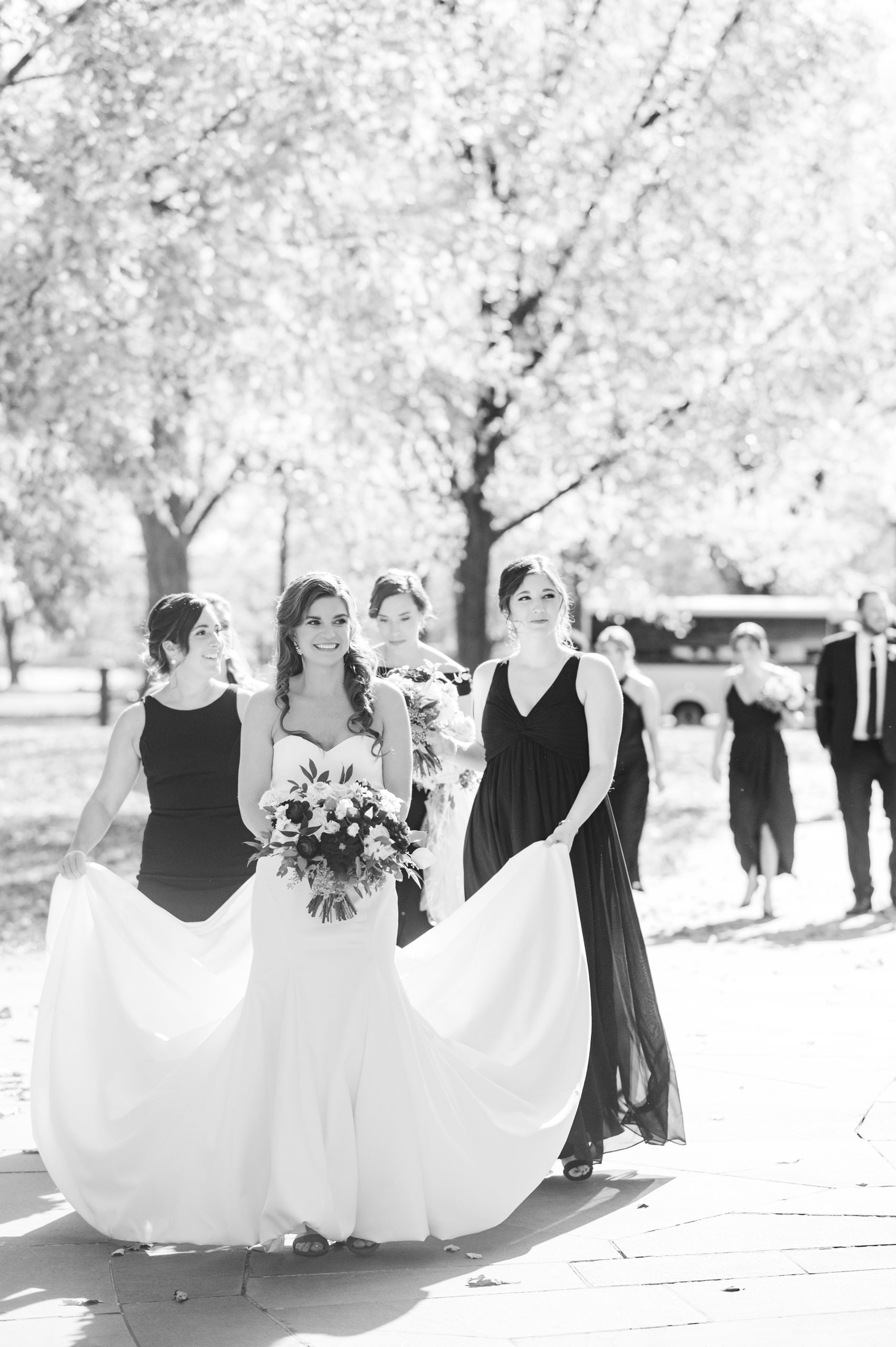 Burgundy and white Fall wedding day portraits and details featuring Mayflower Hotel DC wedding photos photographed by Baltimore wedding photographer Cait Kramer Photography