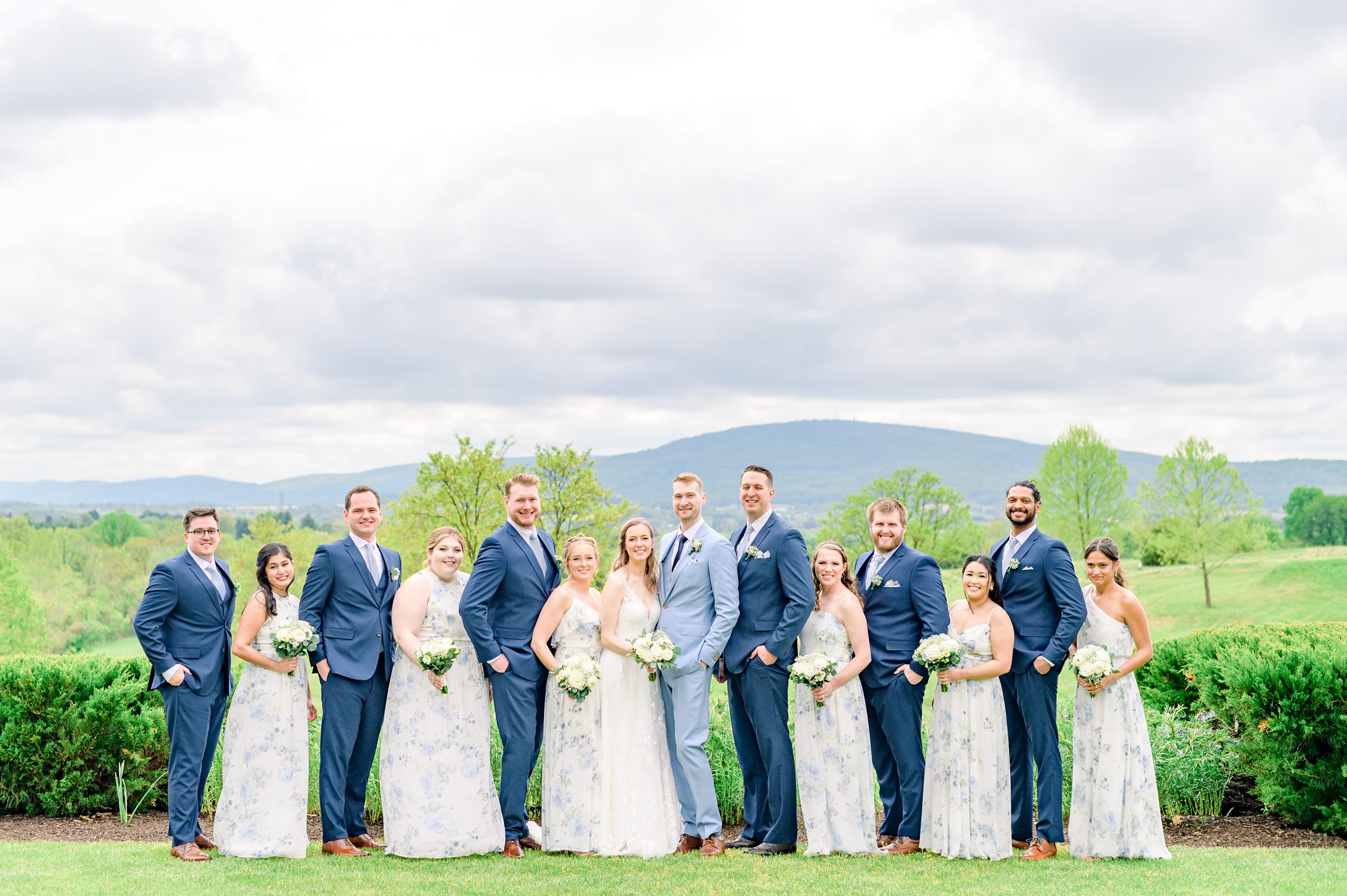 Light Blue Spring wedding day at Catoctin Hall at Musket Ridge Photographed by Baltimore Wedding Photographer Cait Kramer Photography