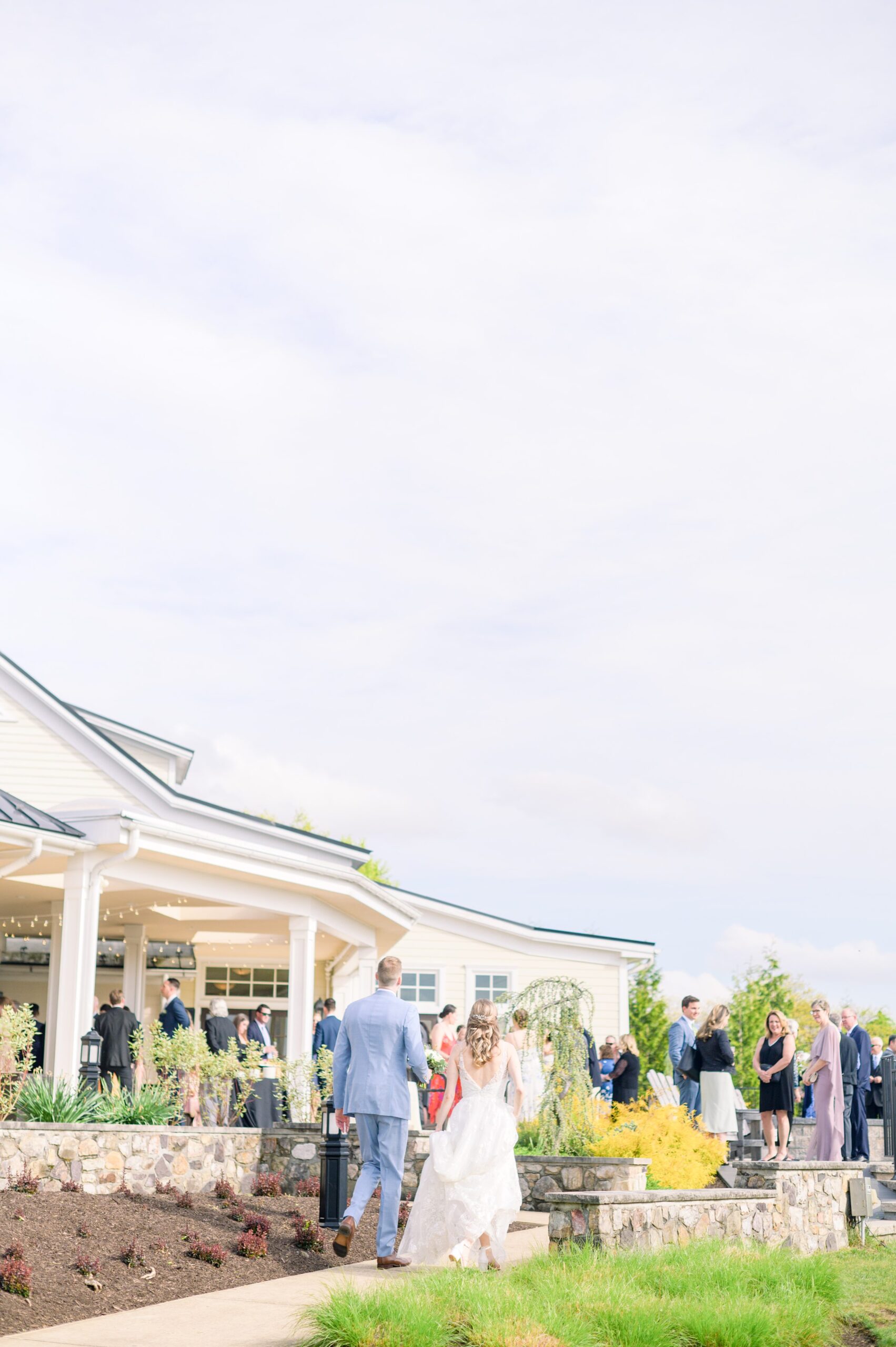 Light Blue Spring wedding day at Catoctin Hall at Musket Ridge Photographed by Baltimore Wedding Photographer Cait Kramer Photography