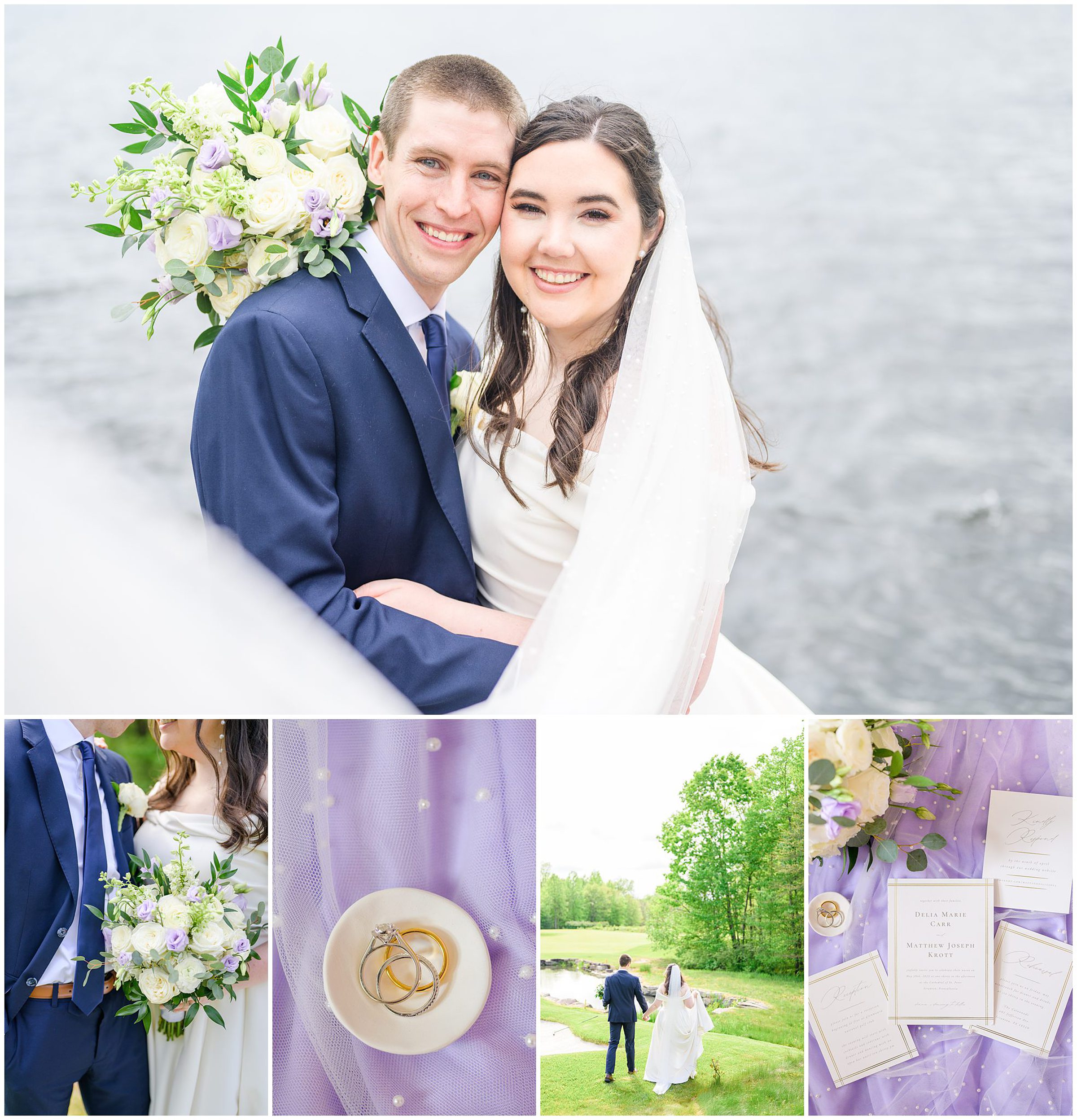 Lilac Spring wedding day at Glenmaura National Golf Club Photographed by Baltimore Wedding Photographer Cait Kramer Photography