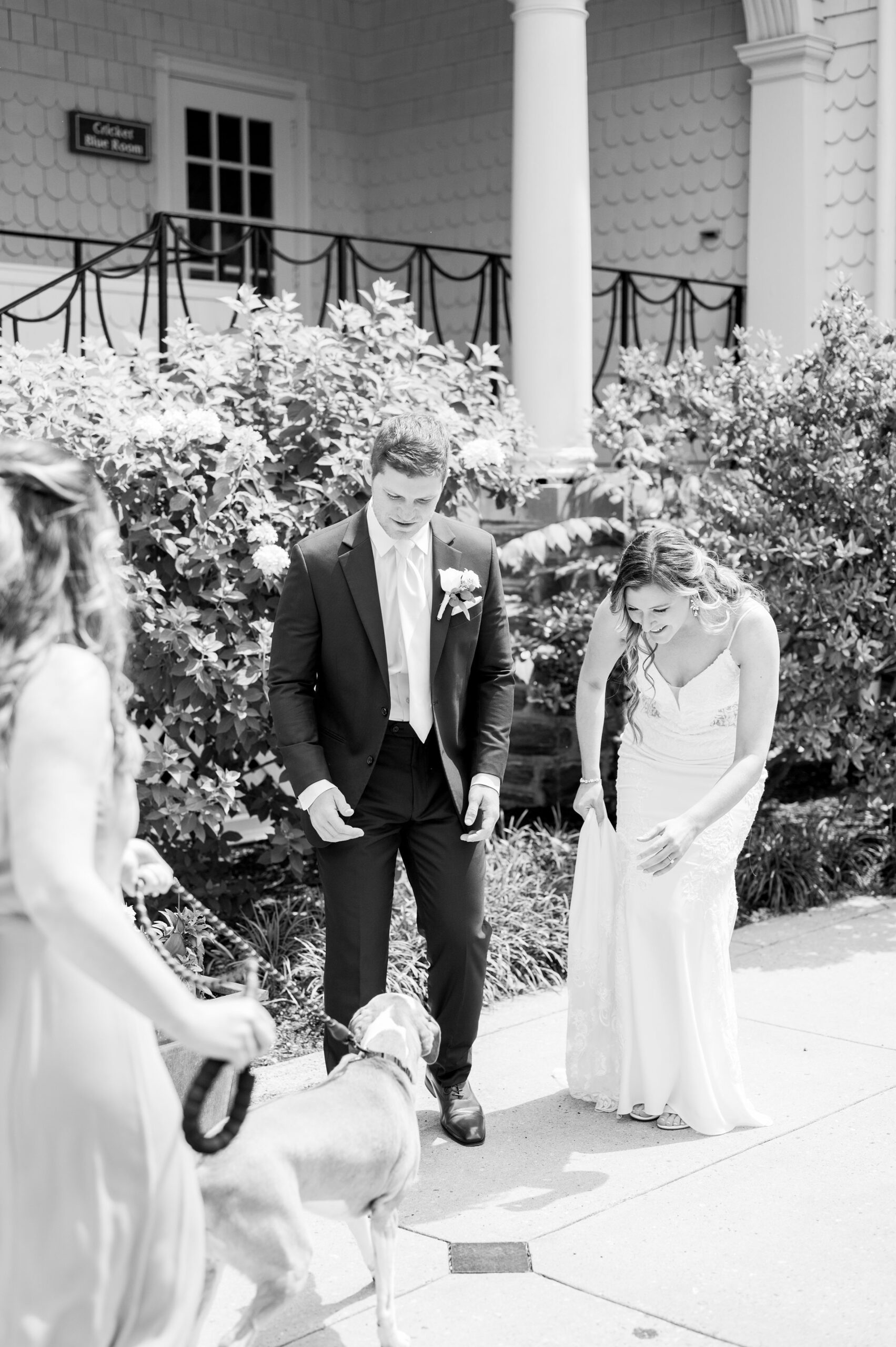 Silver Sage and Navy Summer wedding day at the Philadelphia Cricket Club Photographed by Baltimore Wedding Photographer Cait Kramer Photography