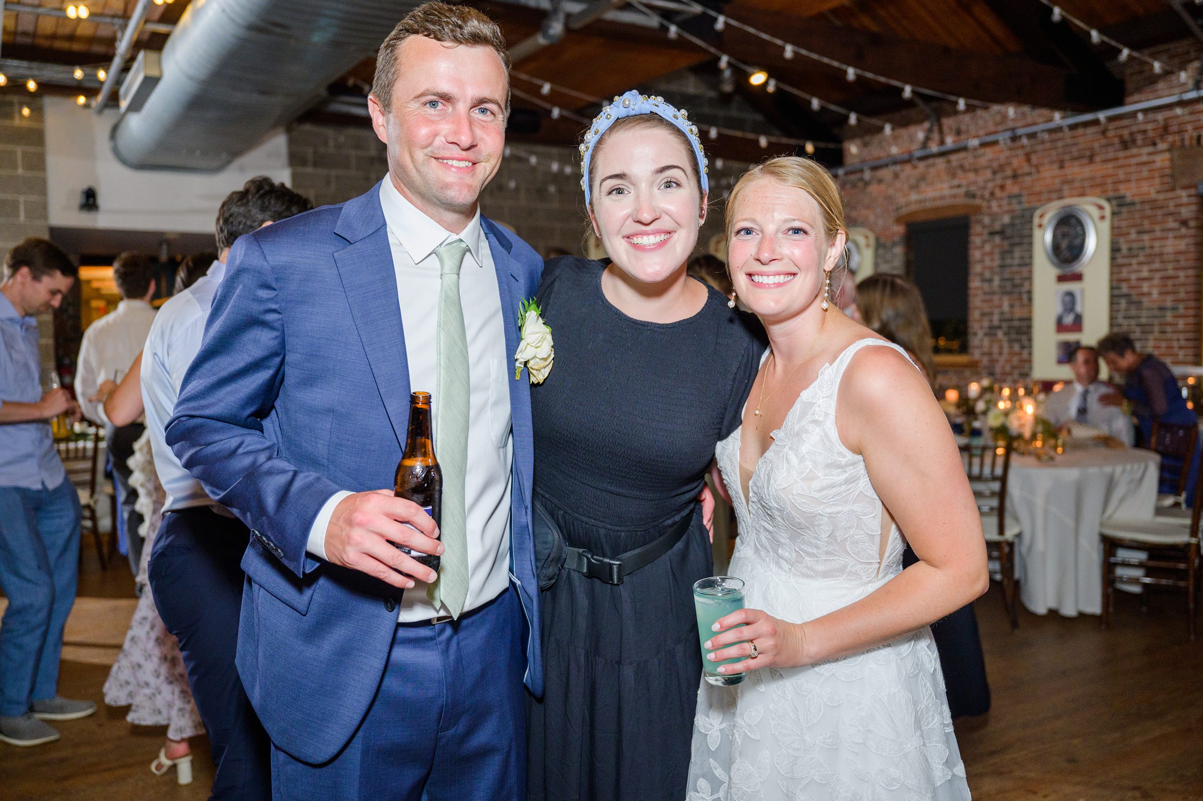 Sage Green and Navy Blue summer wedding at the Frederick Douglass Maritime Museum in Baltimore, Maryland. Photographed by Baltimore Wedding Photographer Cait Kramer Photography