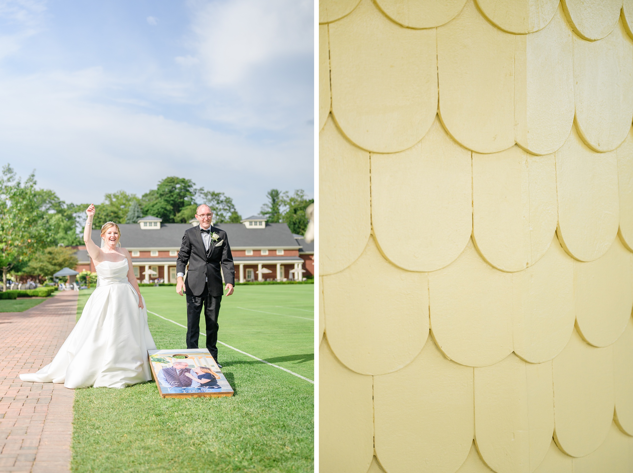 Blue and White Summer wedding day at the Philadelphia Cricket Club Photographed by Baltimore Wedding Photographer Cait Kramer Photography