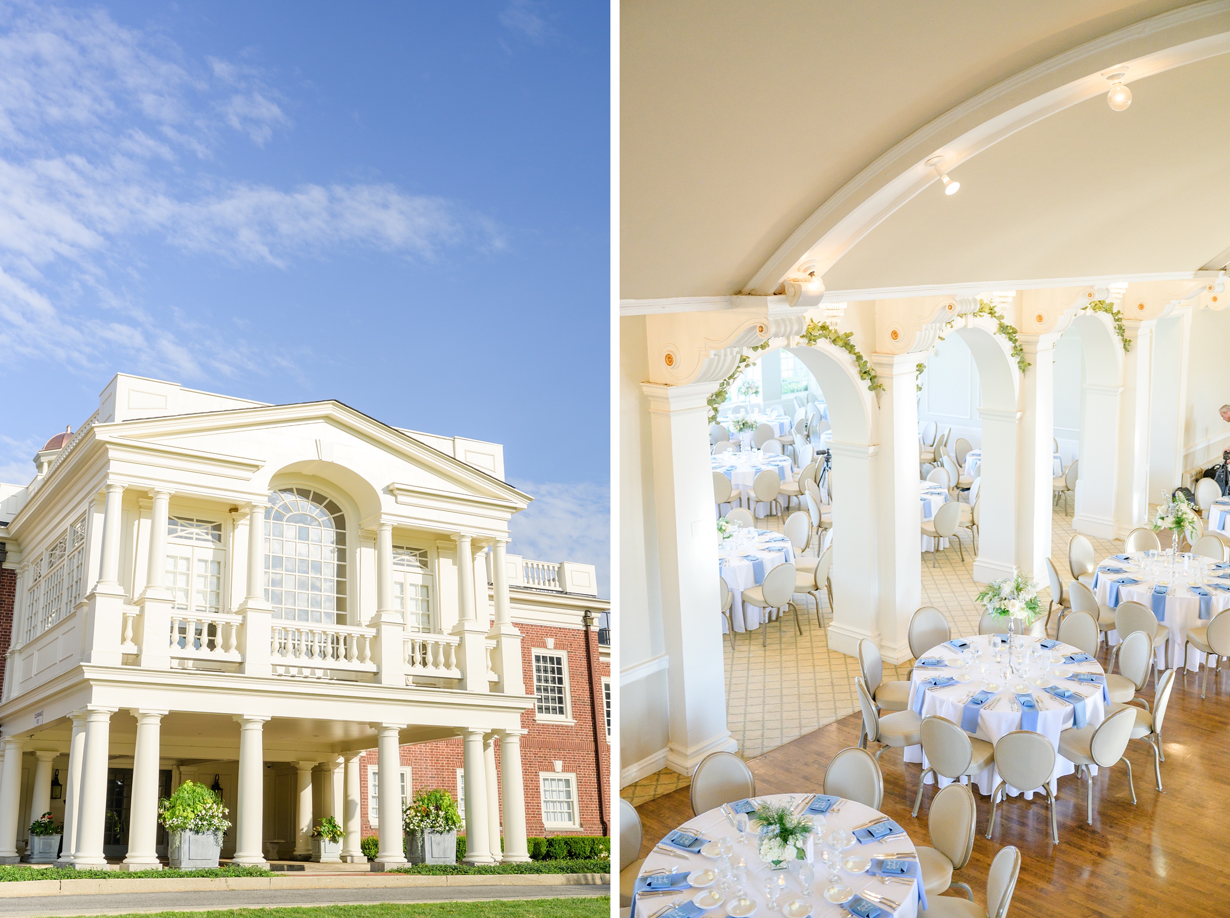 Blue and White Summer wedding day at the Philadelphia Cricket Club Photographed by Baltimore Wedding Photographer Cait Kramer Photography