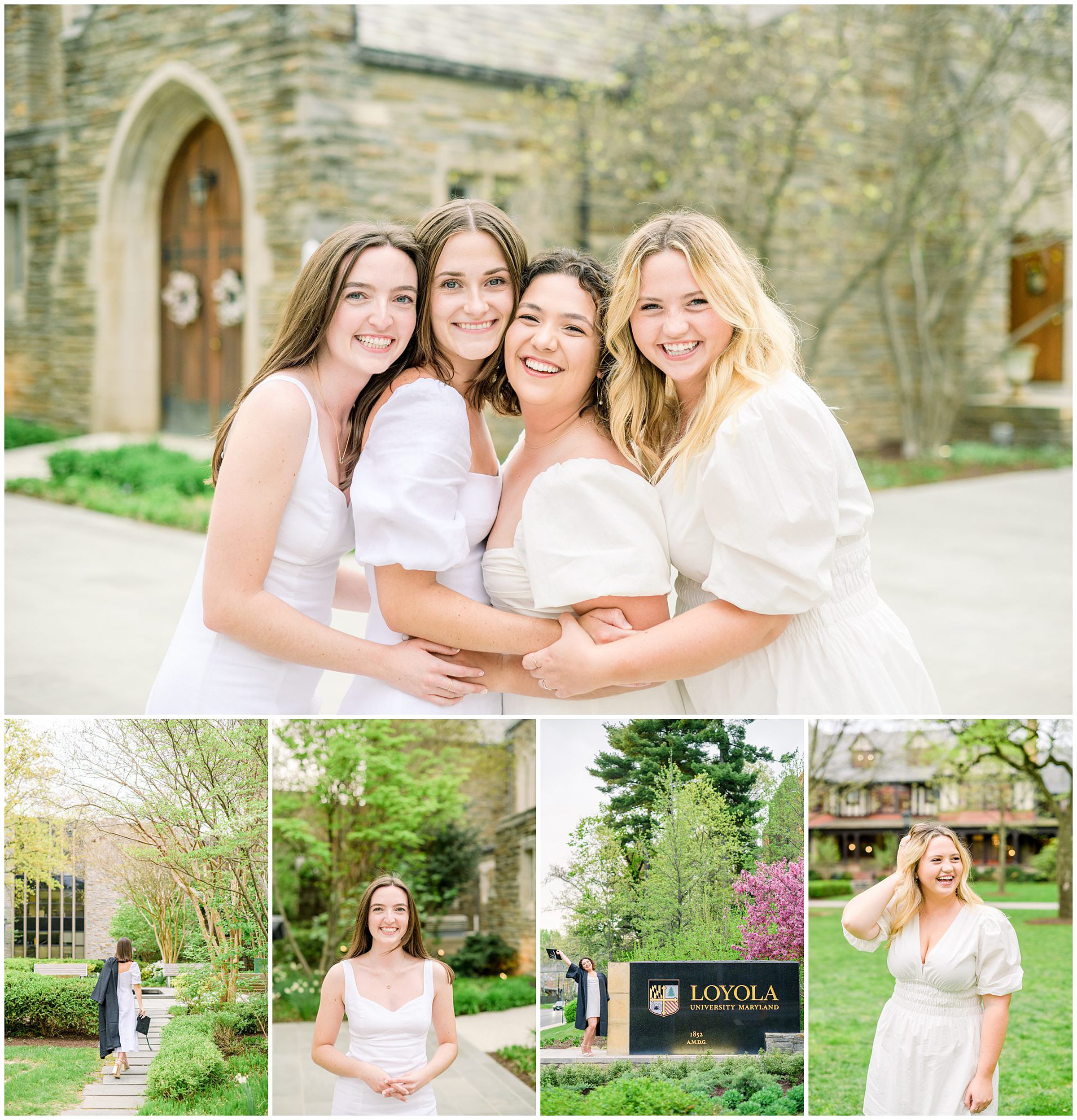 College Senior Graduation Session at Loyola University in Baltimore, Maryland. Photographed by Senior Portrait Photographer Cait Kramer Photography