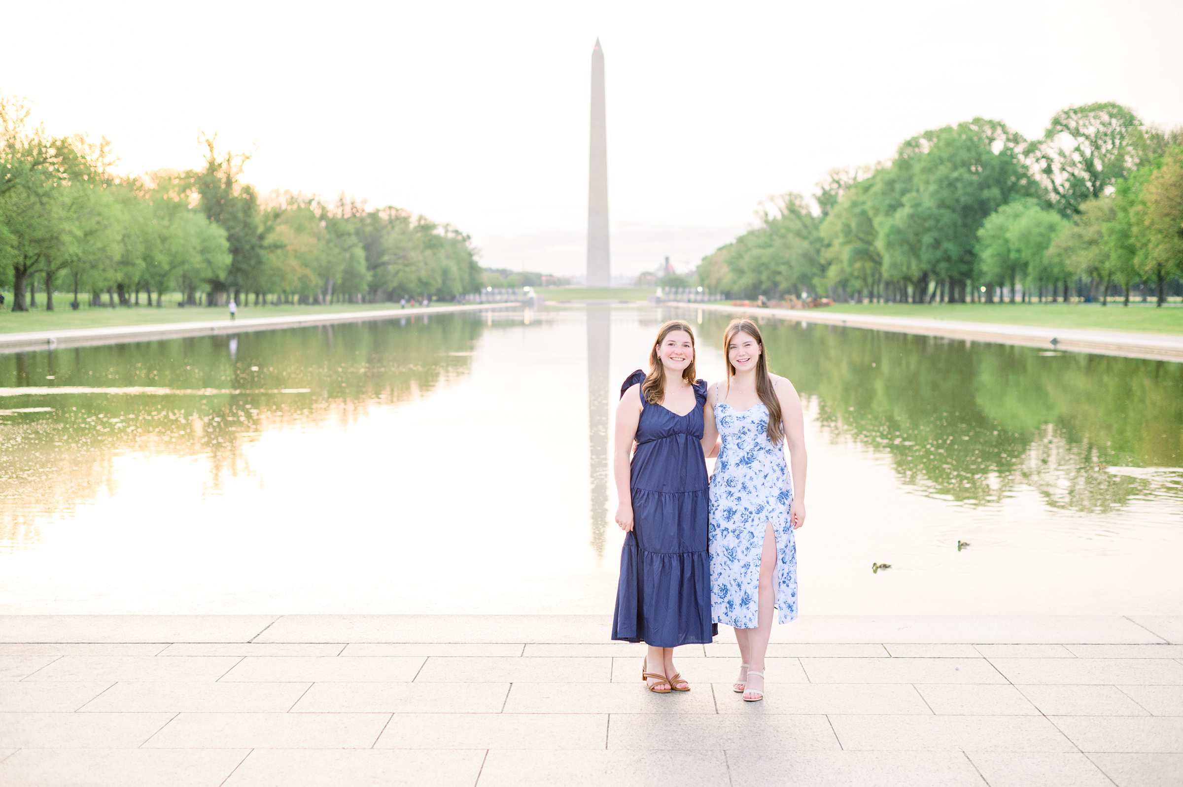 Lincoln Memorial Senior Photos in Washington DC for George Washington University Grads photographed by Baltimore Photographer Cait Kramer