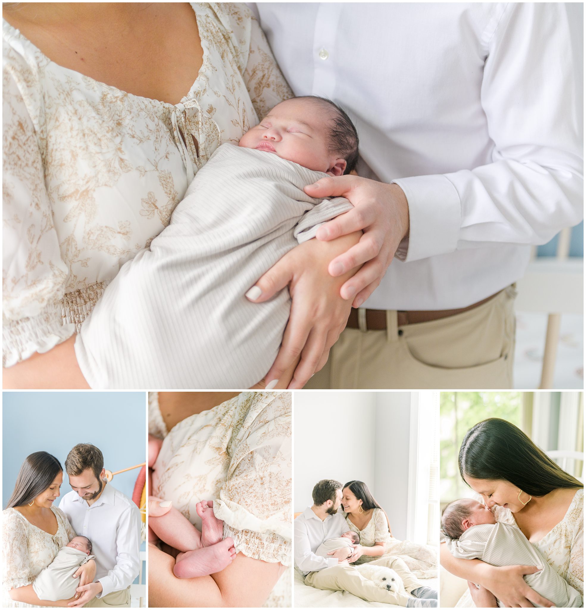 Baltimore lifestyle newborn session photographed by Baltimore Newborn Photographer Cait Kramer