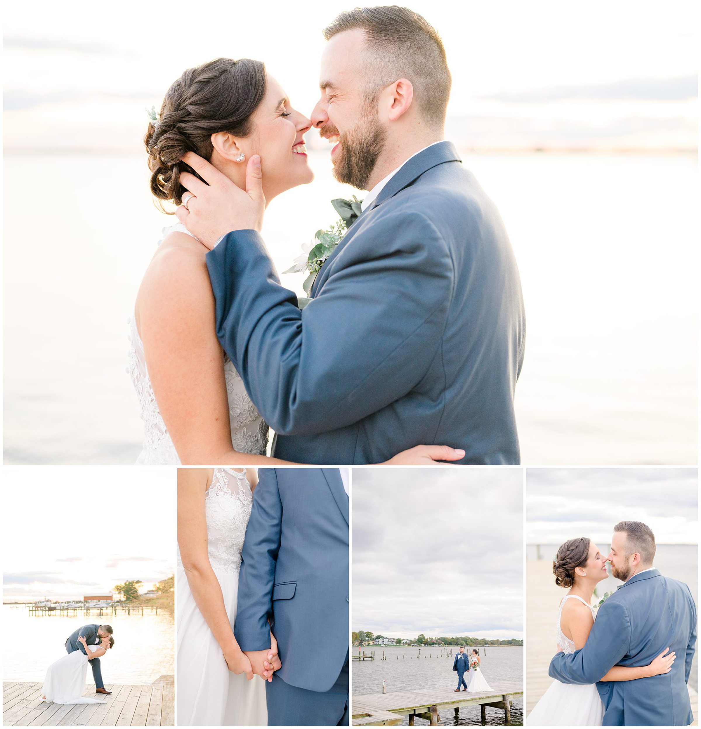 Bayfront Club wedding photos in Edgemere, Maryland photographed by Baltimore Wedding Photographer Cait Kramer