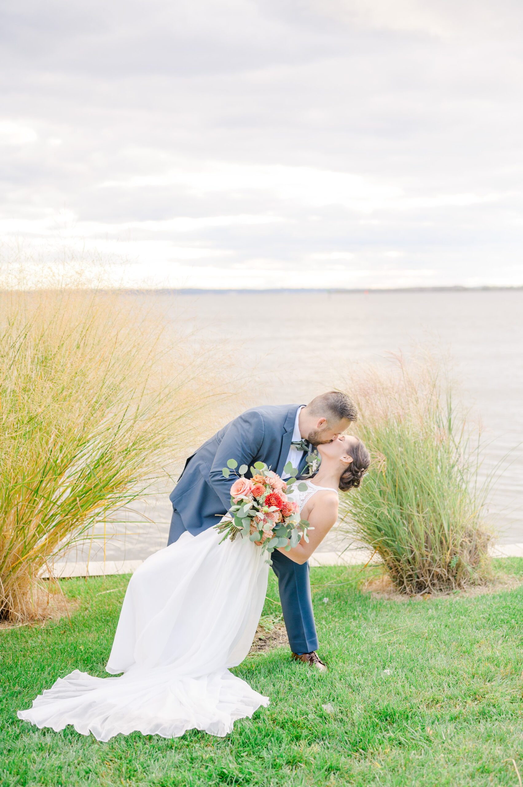 Bayfront Club wedding photos in Edgemere, Maryland photographed by Baltimore Wedding Photographer Cait Kramer