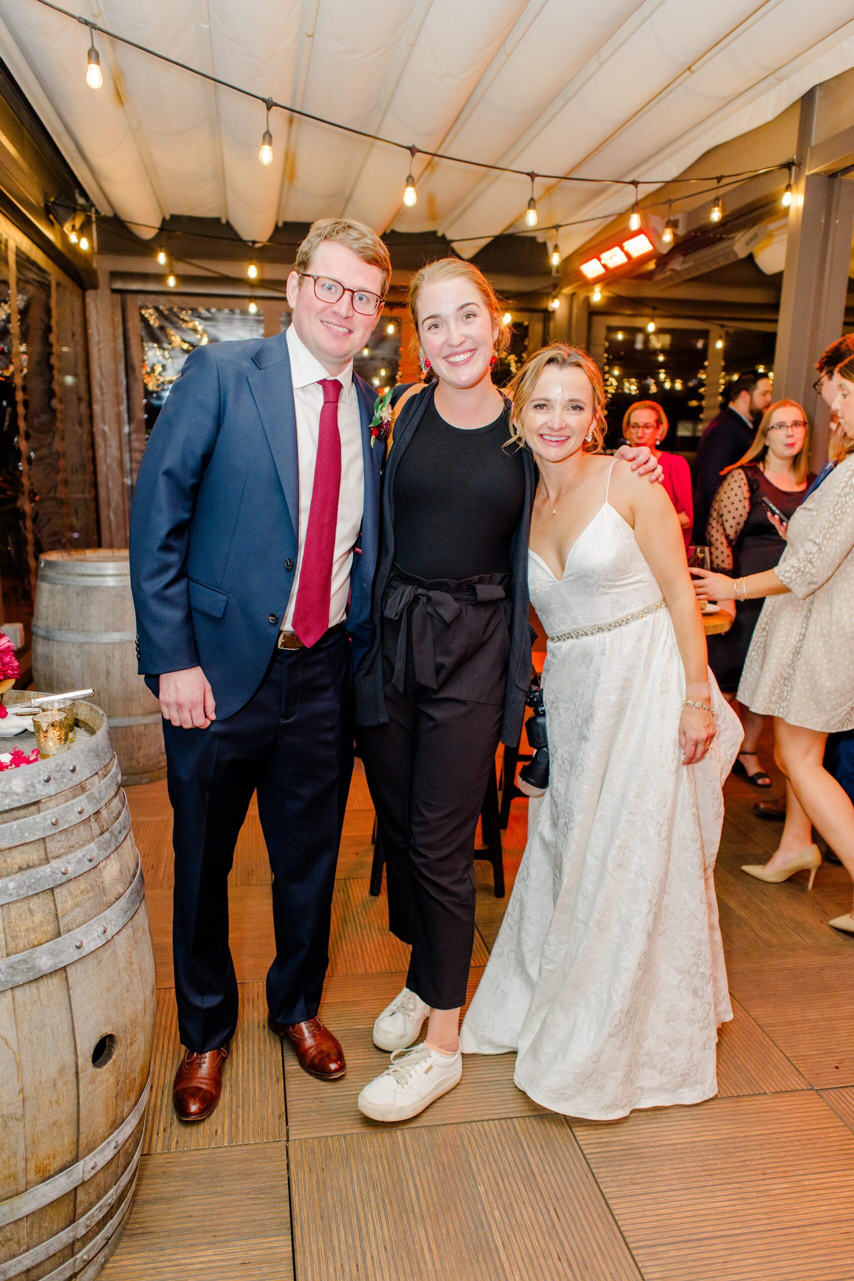 Burgundy fall District Winery wedding day in Washington, DC photographed by Baltimore Wedding Photographer Cait Kramer Photography