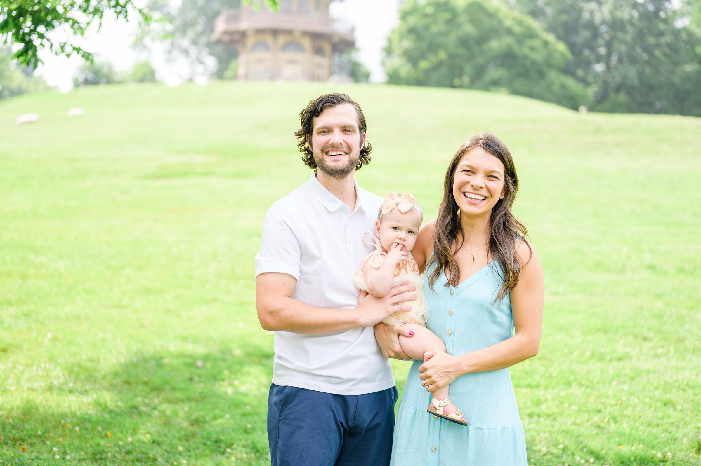 1st Birthday and Family Portrait Session at Patterson Park in Baltimore, Maryland. Photographed by Baltimore Family Milestone Photographer Cait Kramer.