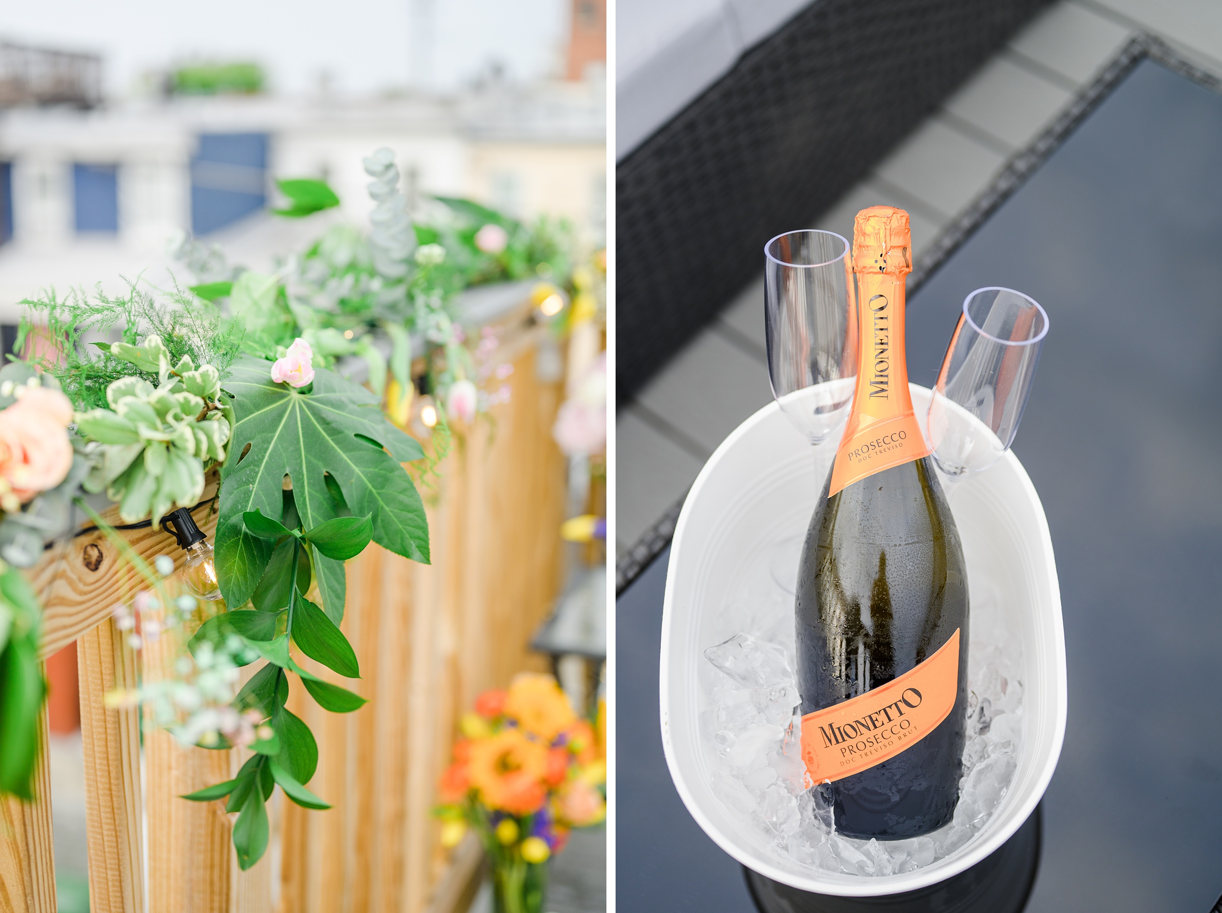 Sarah and Brenton's surprise proposal at their apartment rooftop in Baltimore, Maryland photographed by Baltimore Wedding Photographer Cait Kramer.