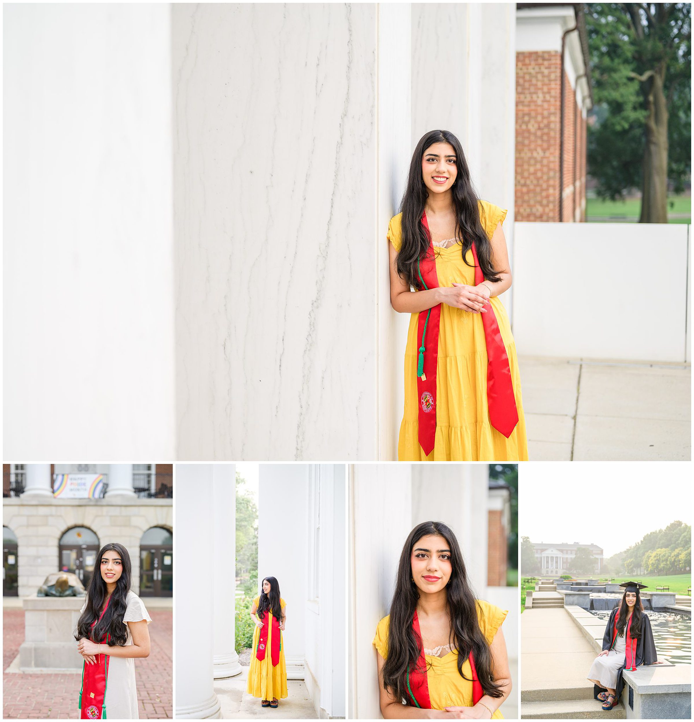 Zainab's college graduation portraits at UMD College Park photographed by Baltimore Photographer Cait Kramer