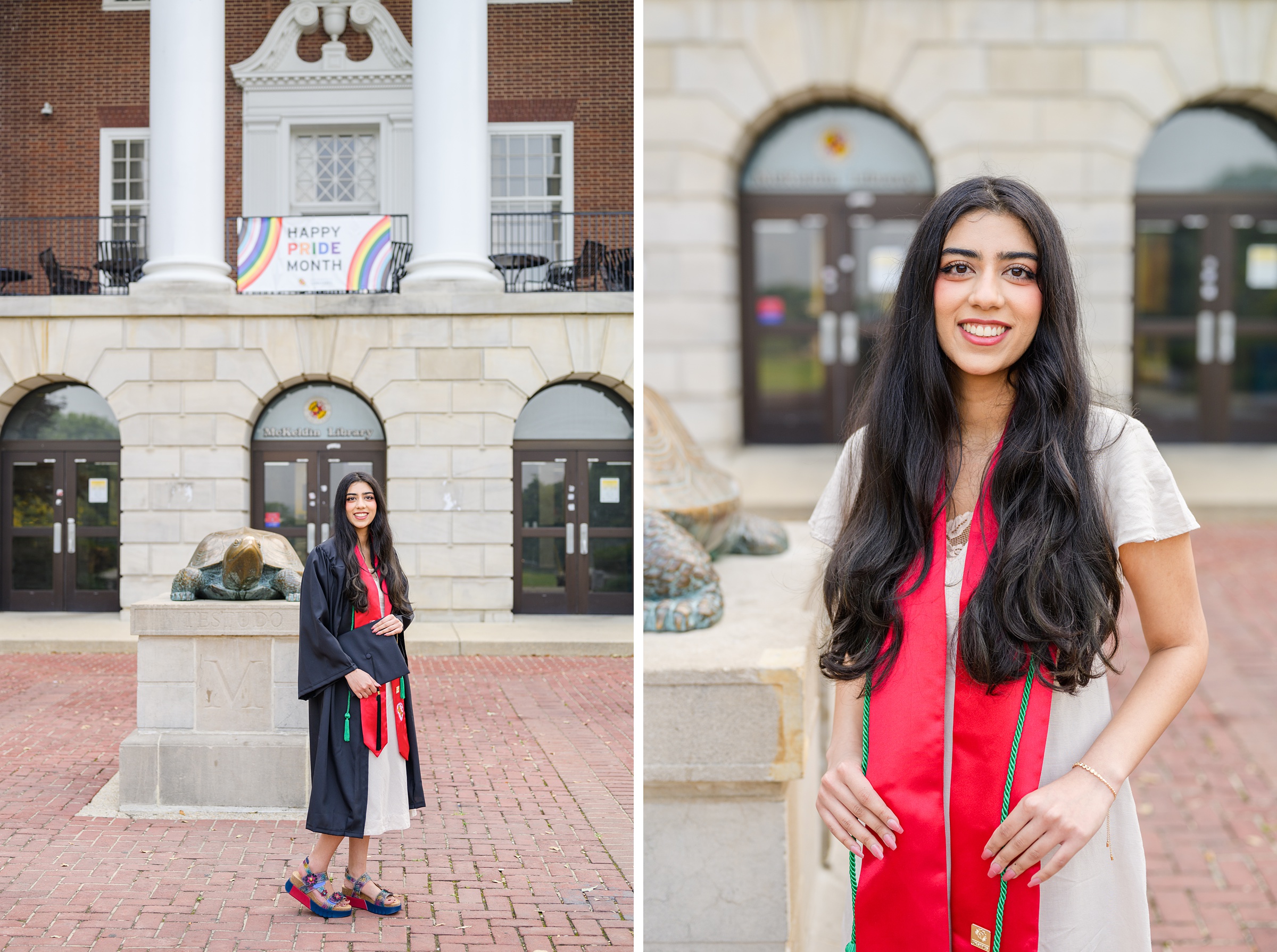 Zainab's college graduation portraits at UMD College Park photographed by Baltimore Photographer Cait Kramer