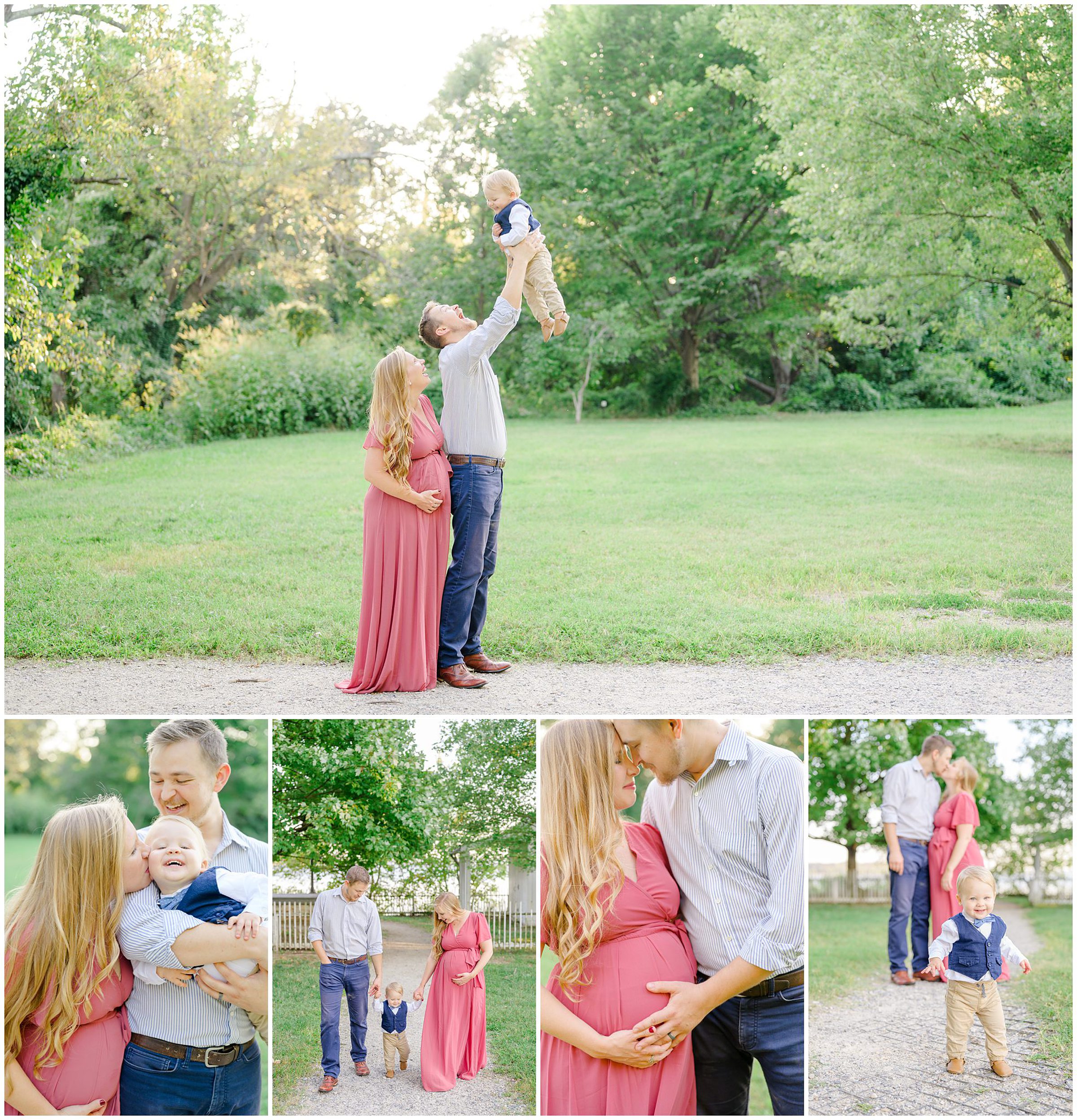 Maternity and family portrait session at Jones Point Park in Alexandria, Virginia photographed by Baltimore Maternity Photographer Cait Kramer Photography.