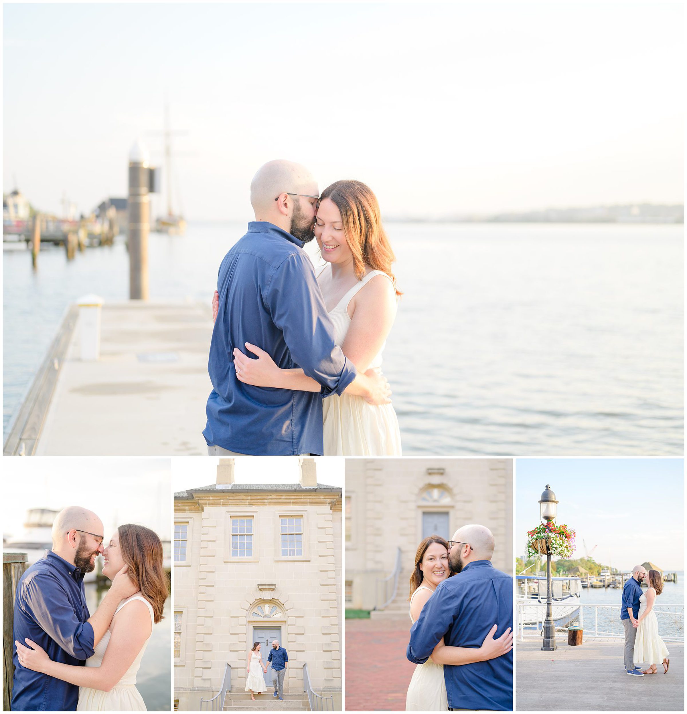 Old Town Alexandria engagement photos by the waterfront in Alexandria, Virginia photographed by Baltimore Wedding Photographer Cait Kramer.