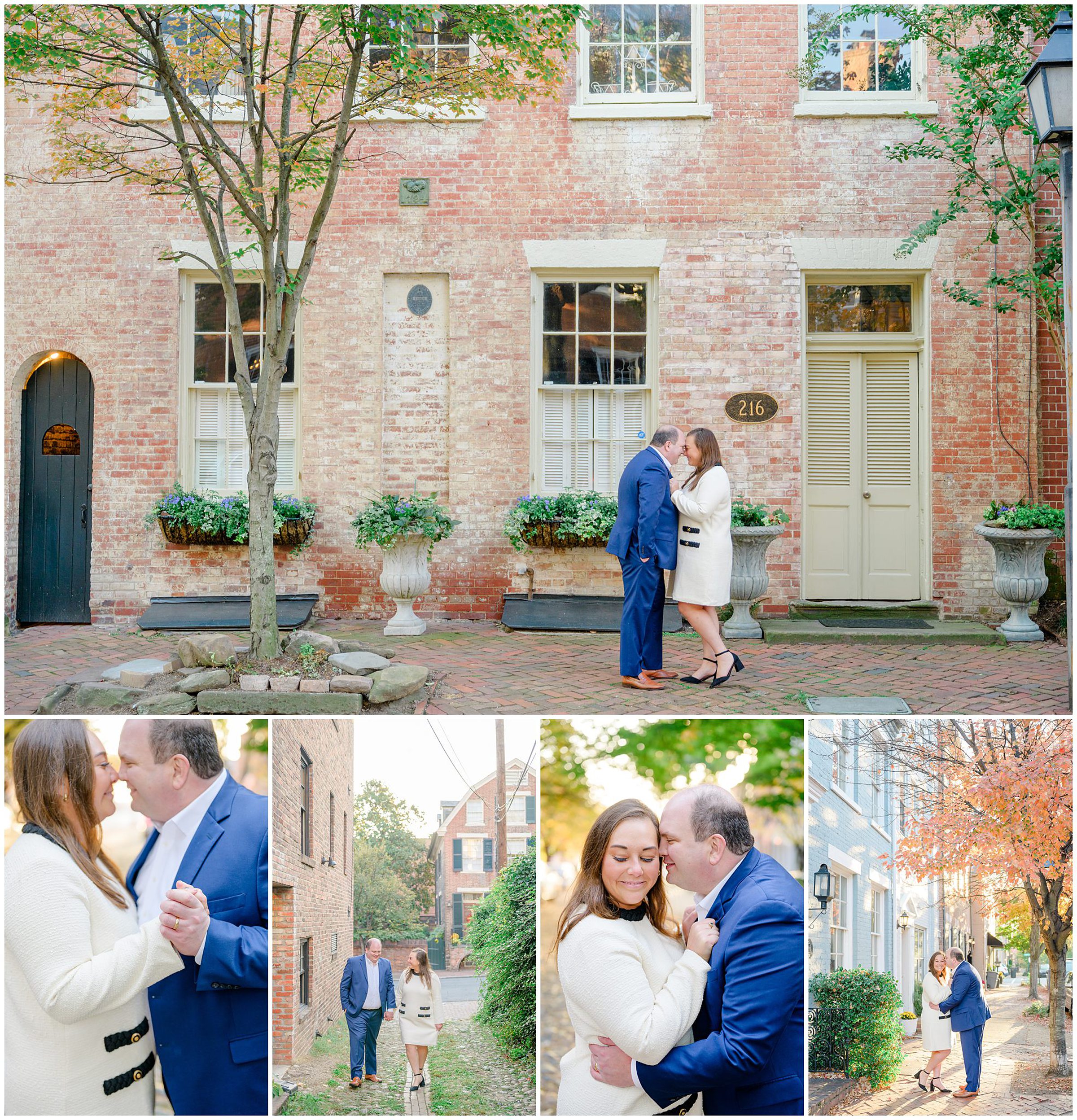 Anniversary Portraits in Old Town Alexandria photographed by Baltimore Wedding Photographer Cait Kramer.
